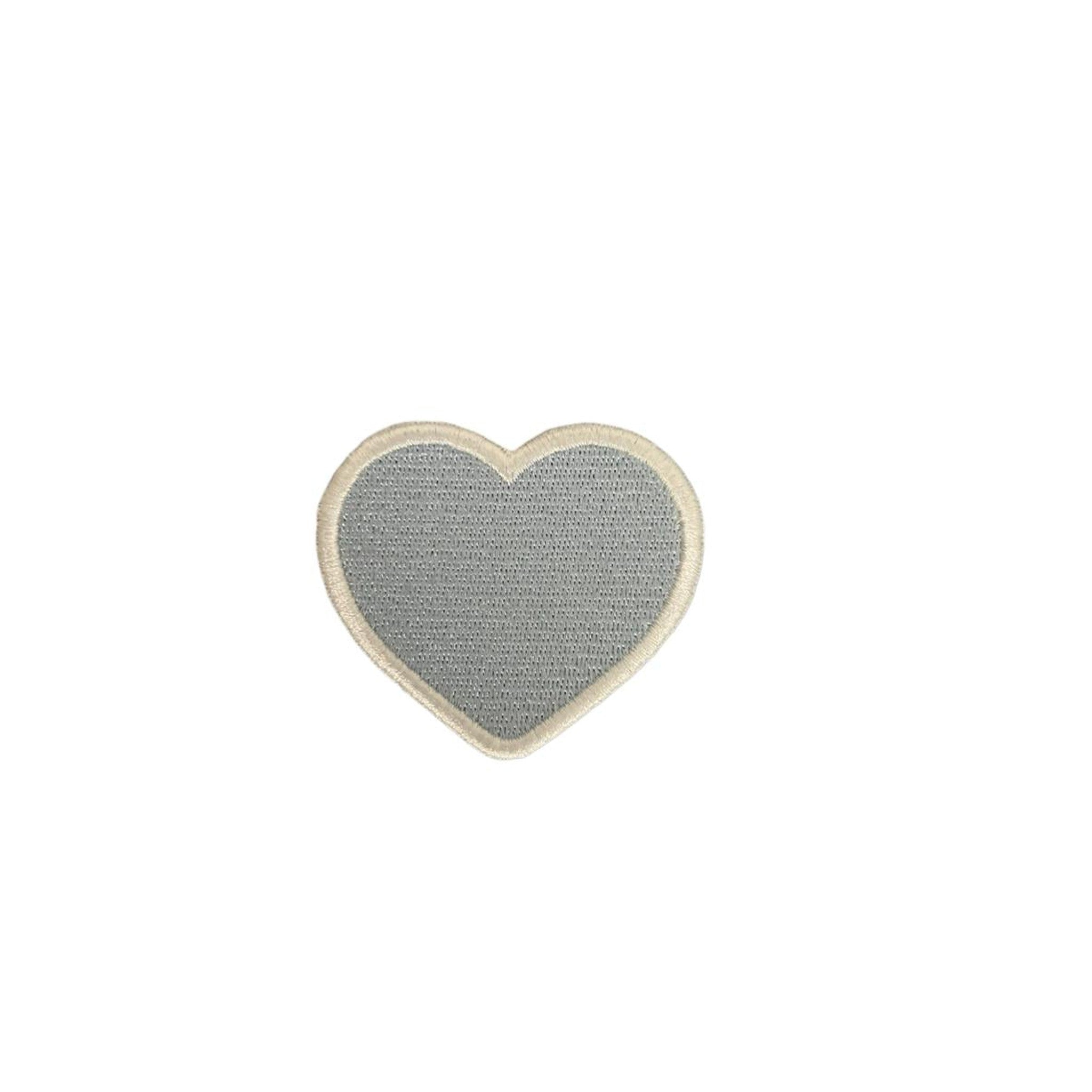 Solid Embroidered Heart Patch