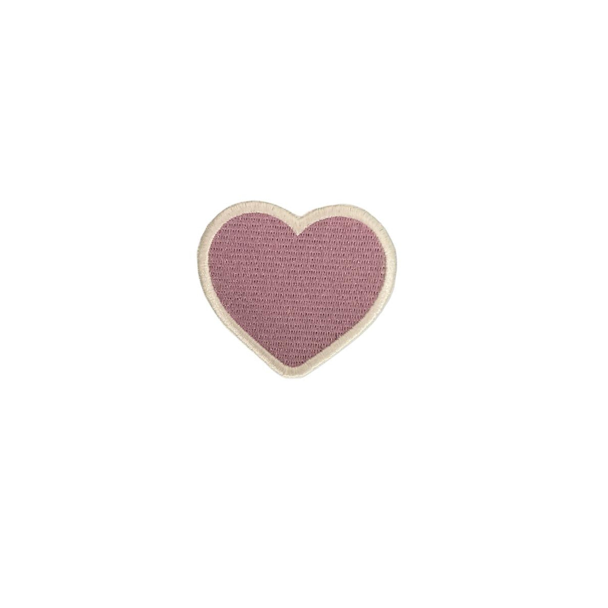Solid Embroidered Heart Patch
