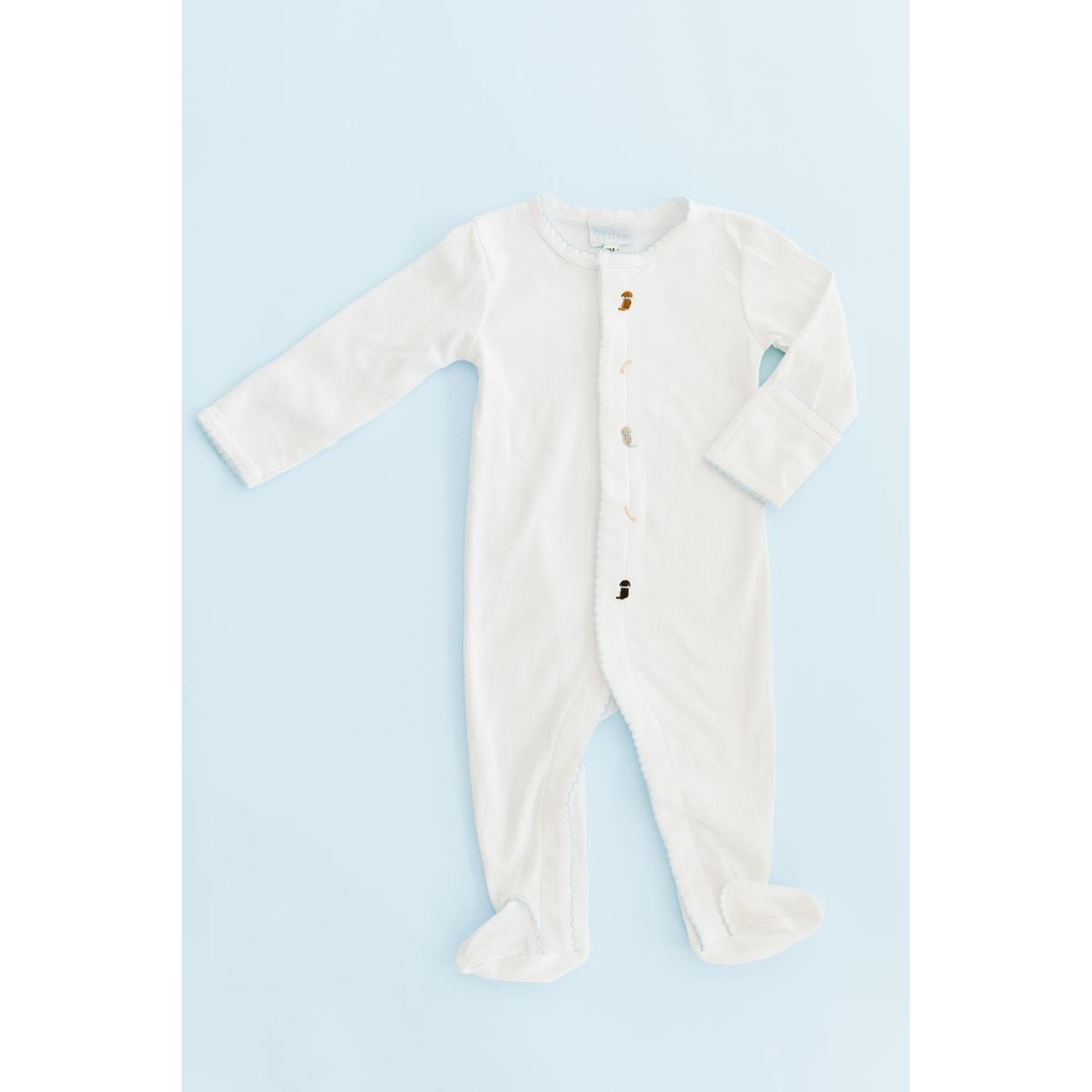 Footie - Puppy Dog Tails Hand Stitched Sleeper