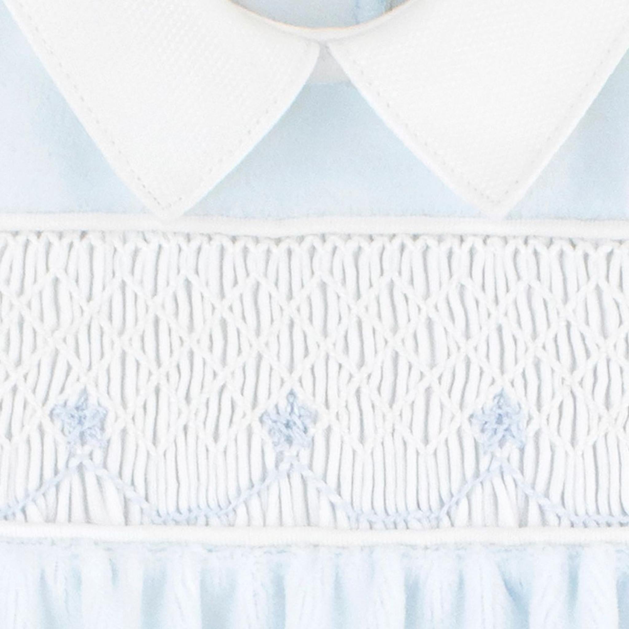Star Smock Velour Newborn Footie + Beanie