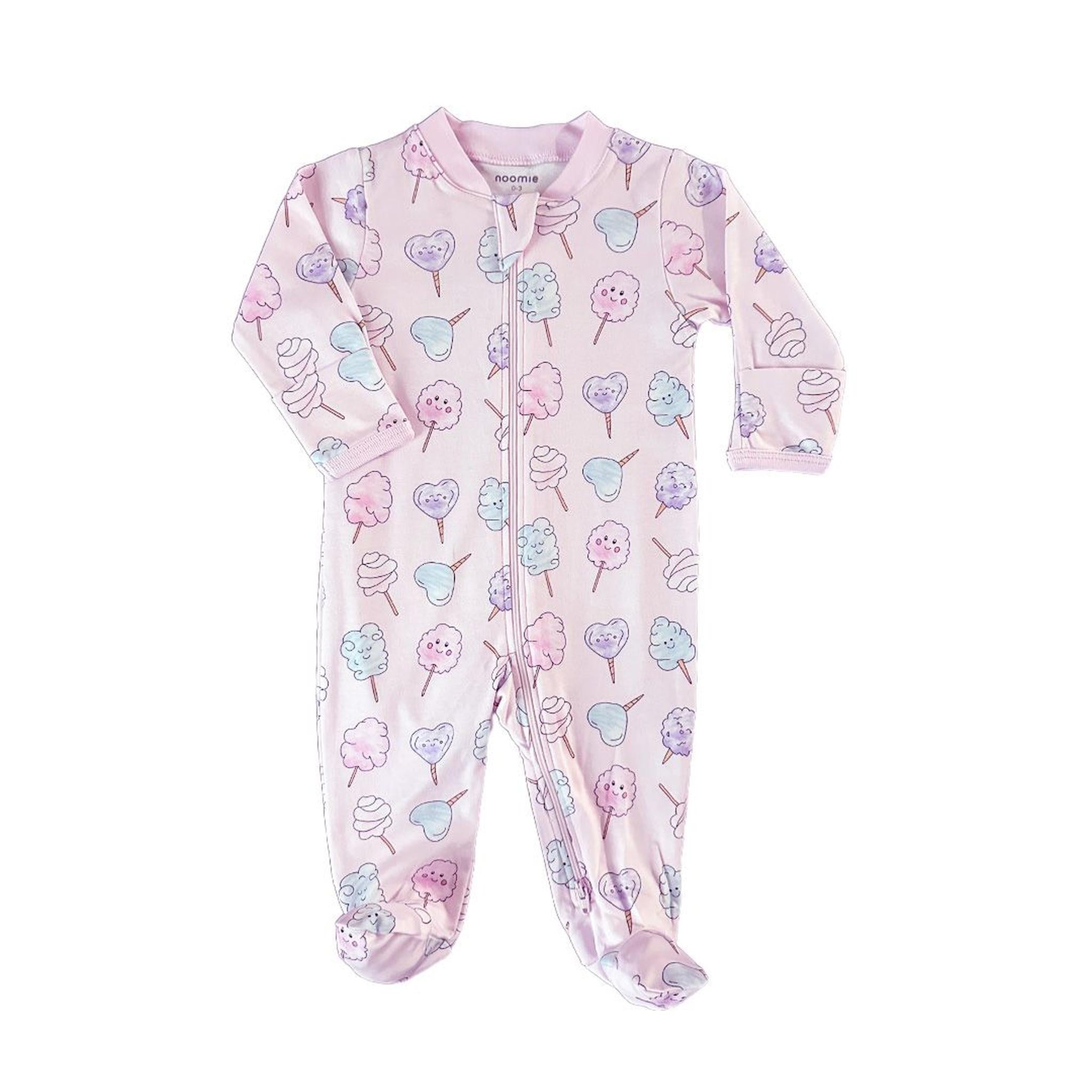 Zipper Footie Cotton Candy