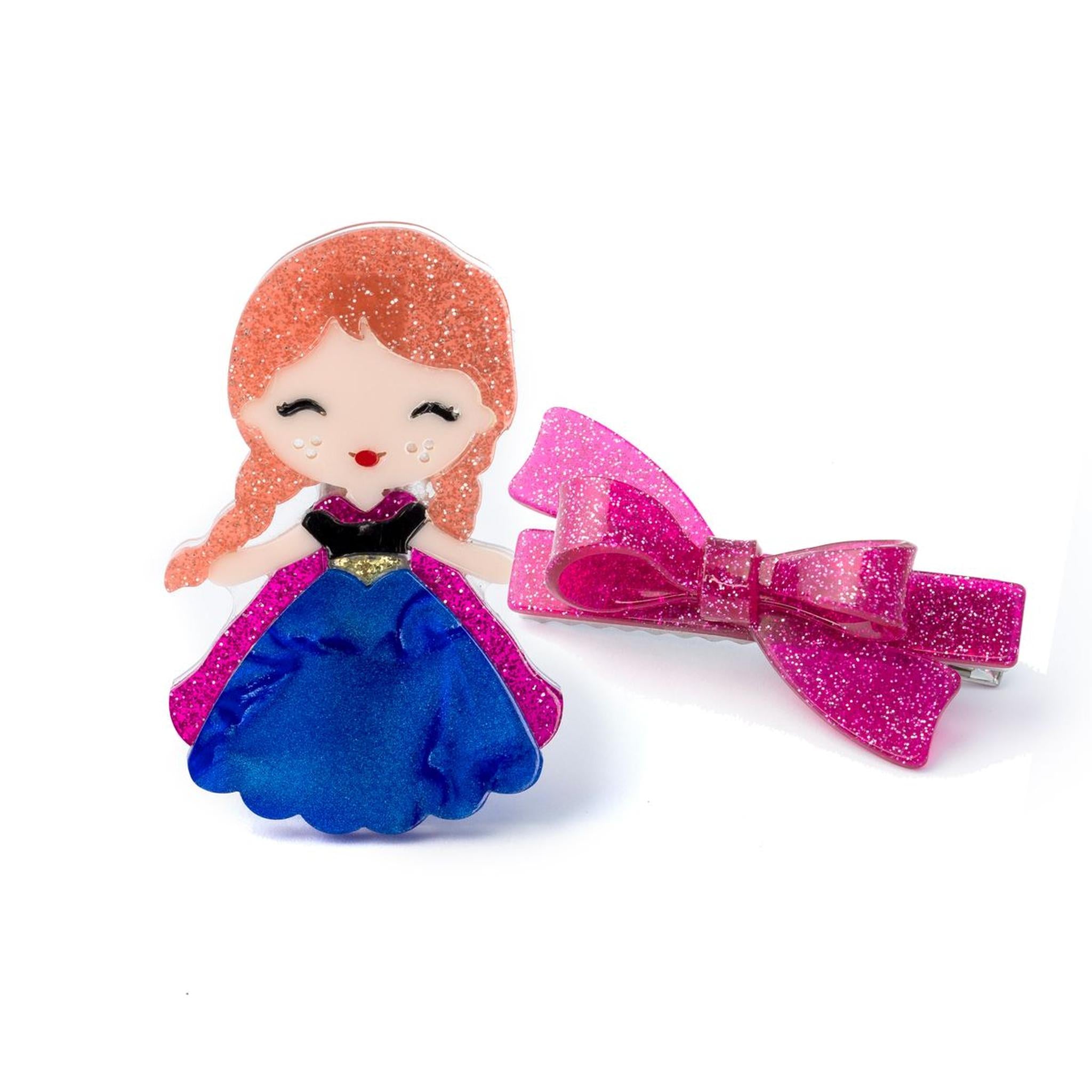 Princess + Bow Alligator Clips