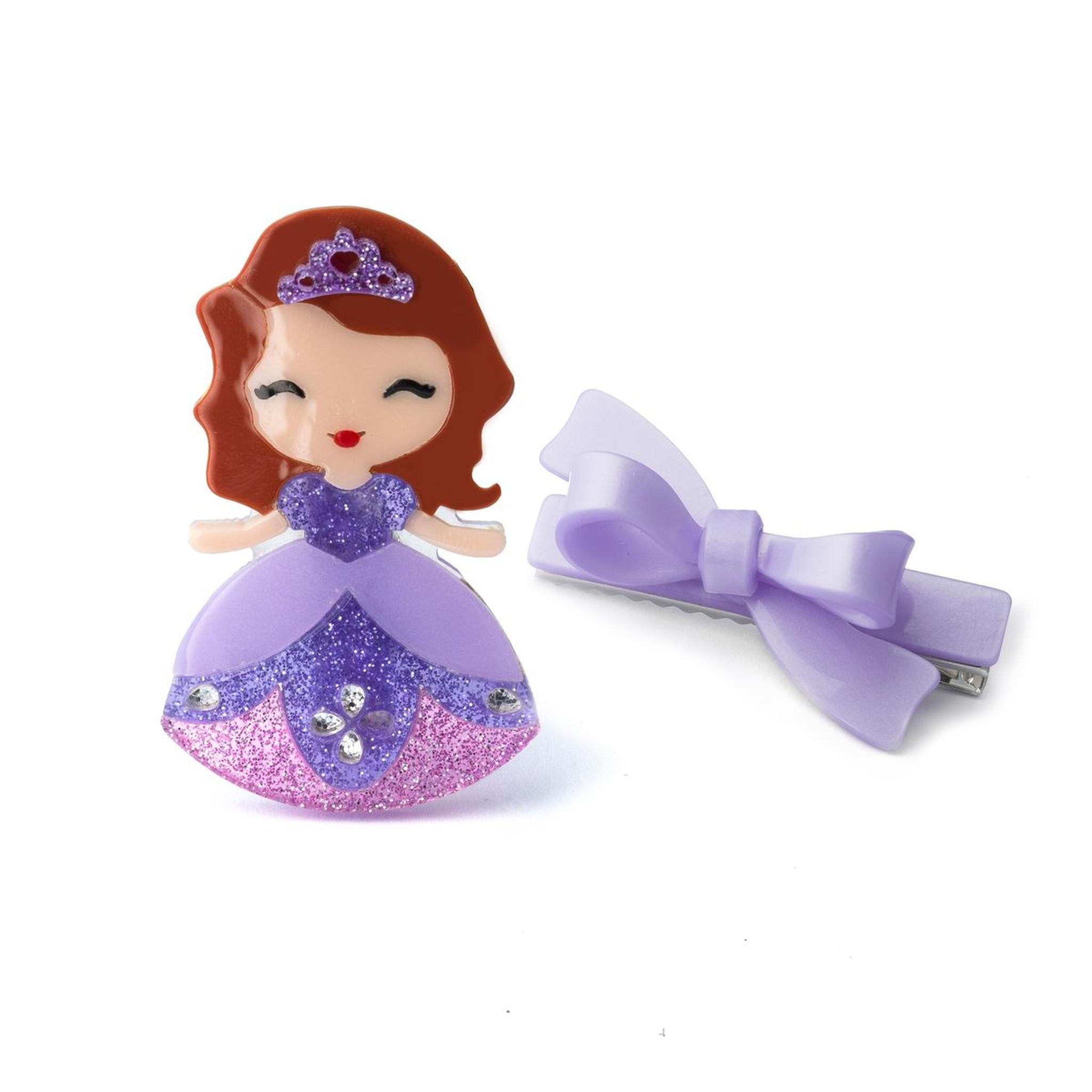 Princess + Bow Alligator Clips