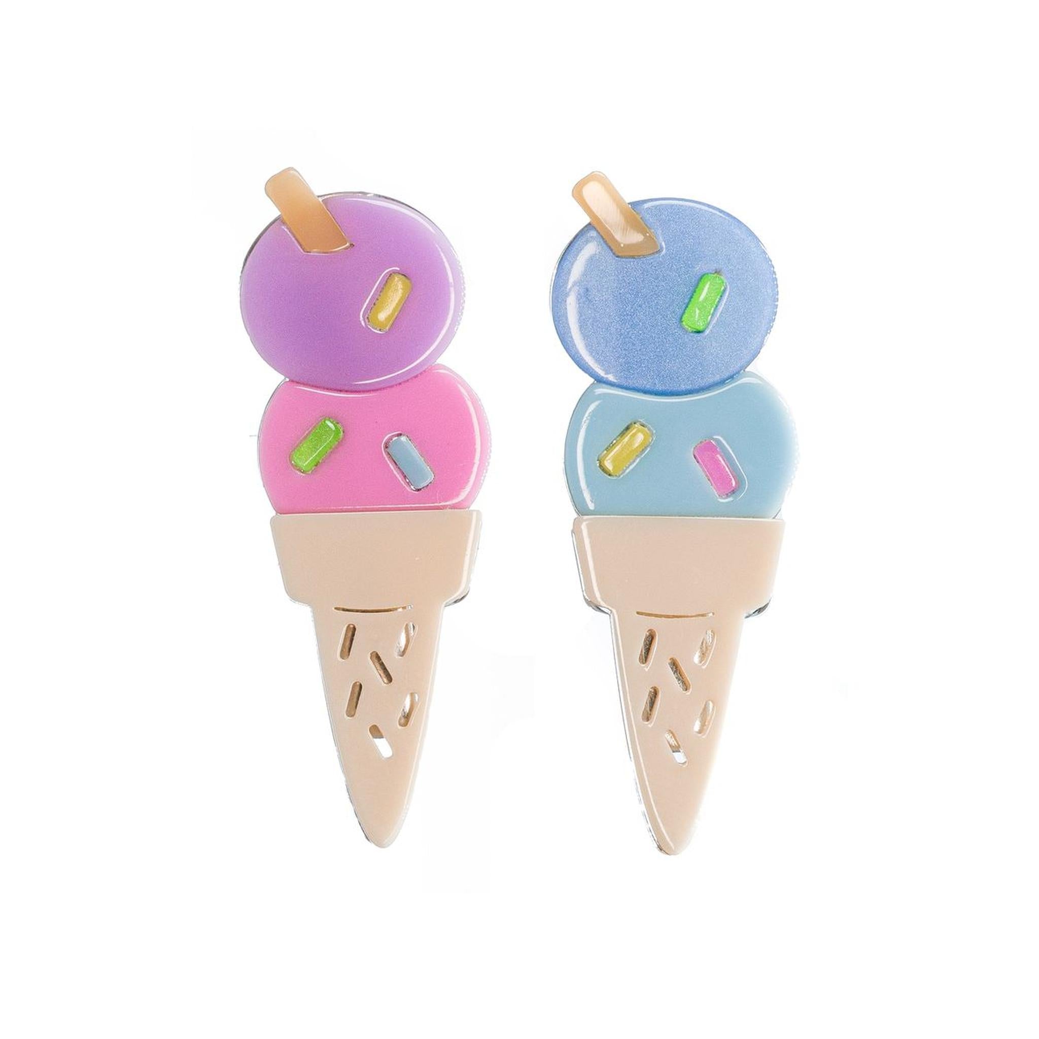 Ice Cream Cone Pastel Hair Clips