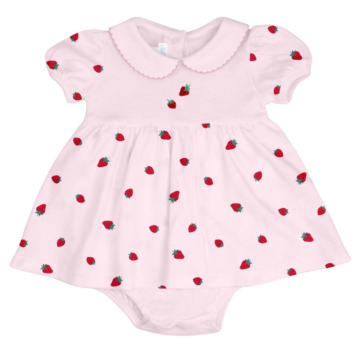 Strawberries Embroidered Pima Dress