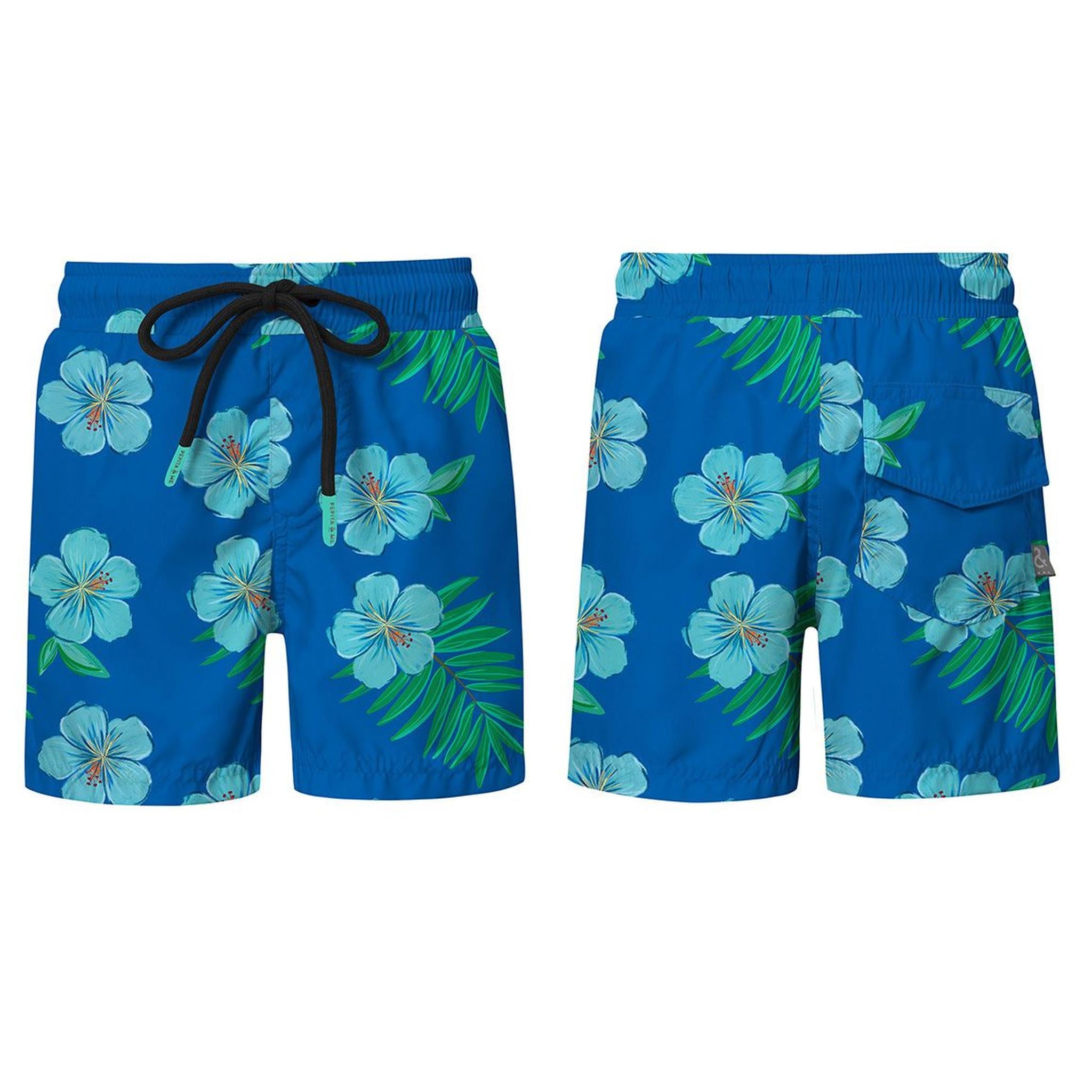 SWIMSHORTS - HIBISCUS AZUL