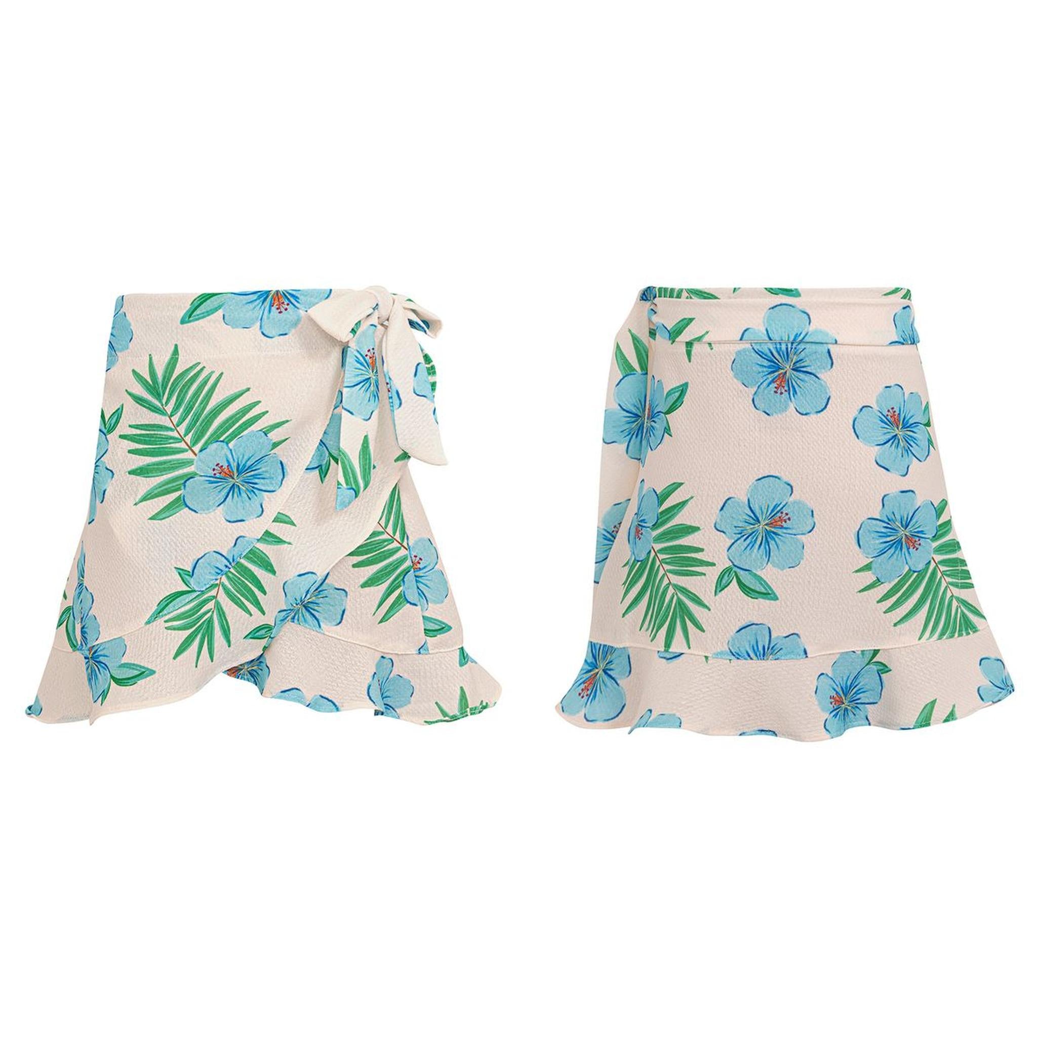 MAREA SKIRT - HIBISCUS AZUL