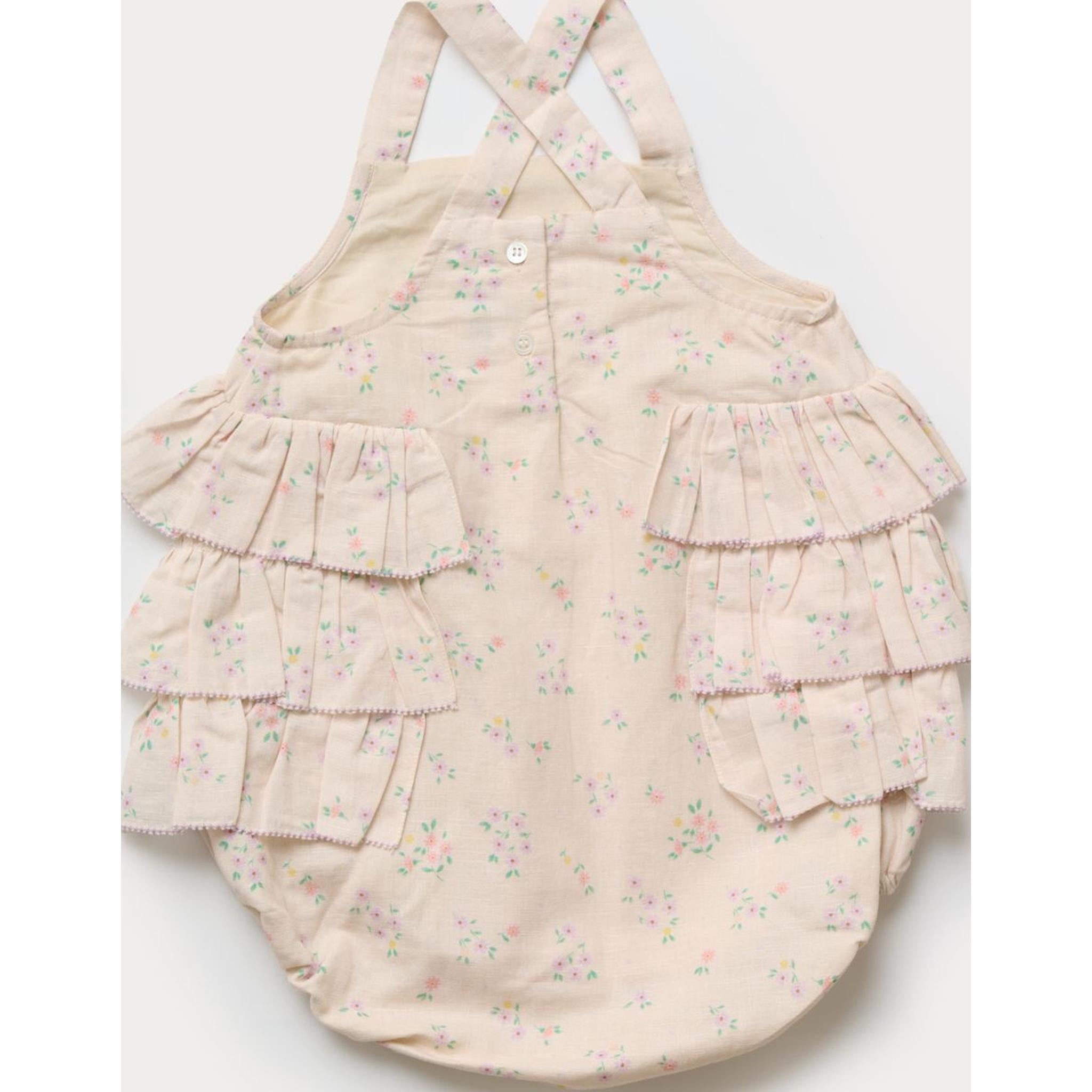 EDIE BABY ROMPER - PAINTED BOUQUET PRIN