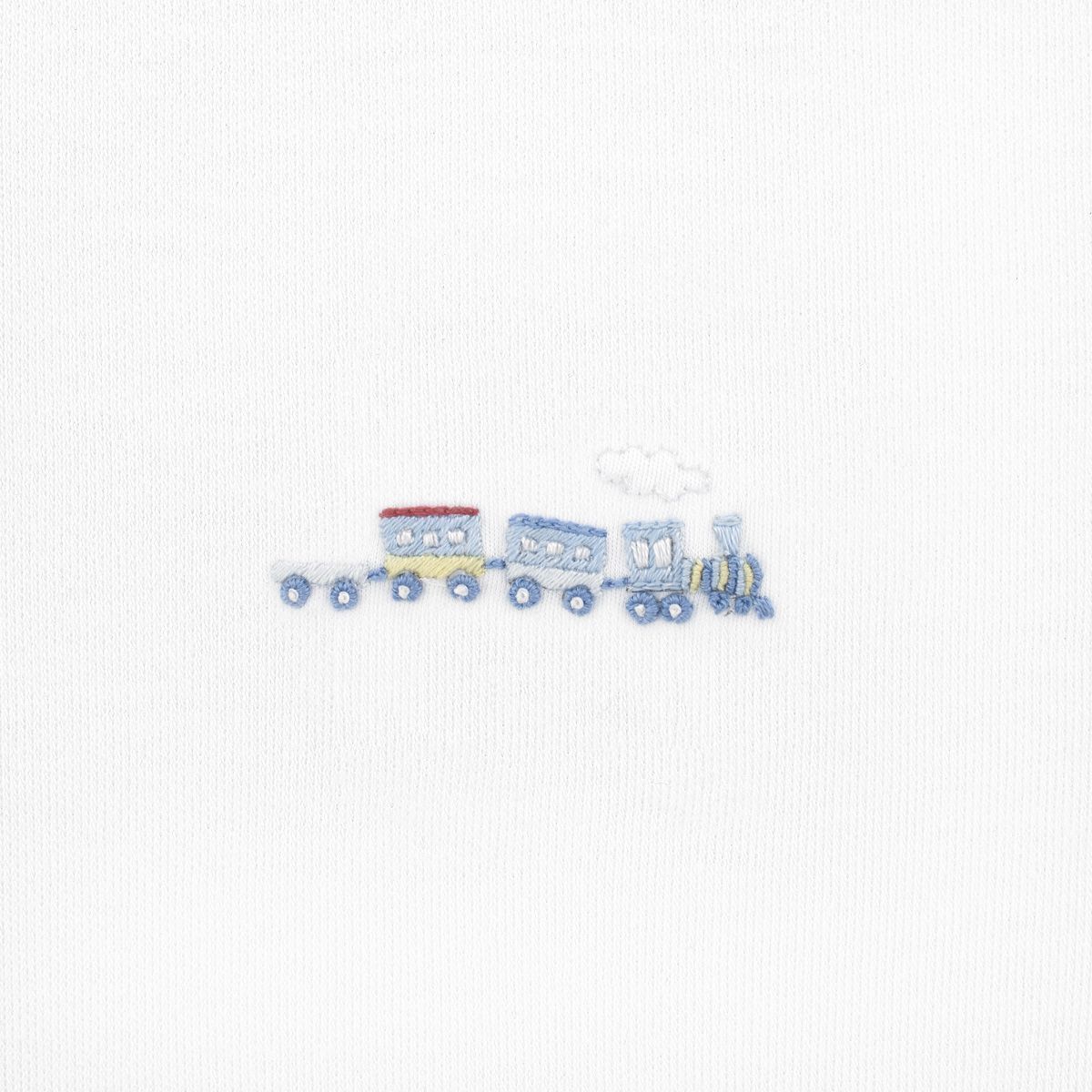 Choo Choo Train Embroidered Pima Footie