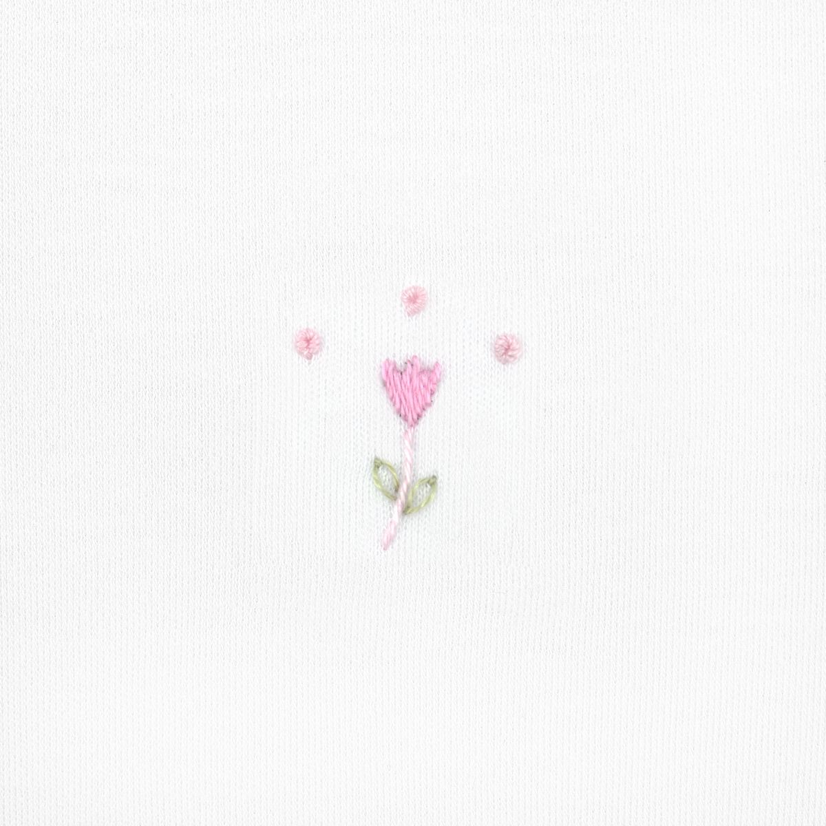 Tulip Garden Embroidered Pima Footie