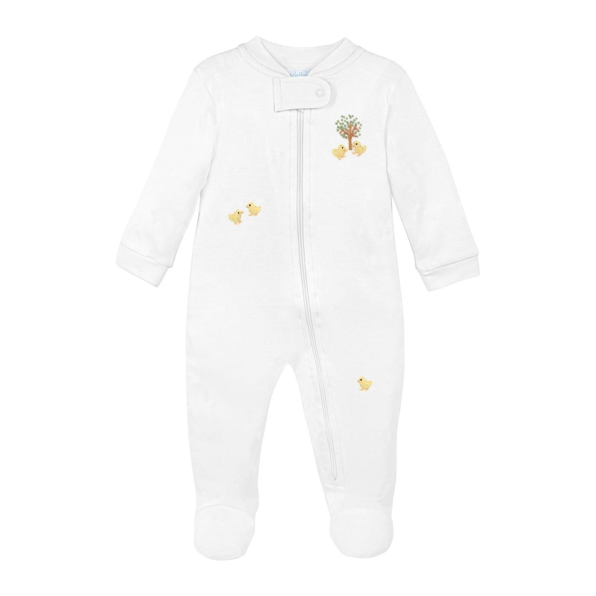 Farm Best Friend Embroidered Pima Zipper Footie
