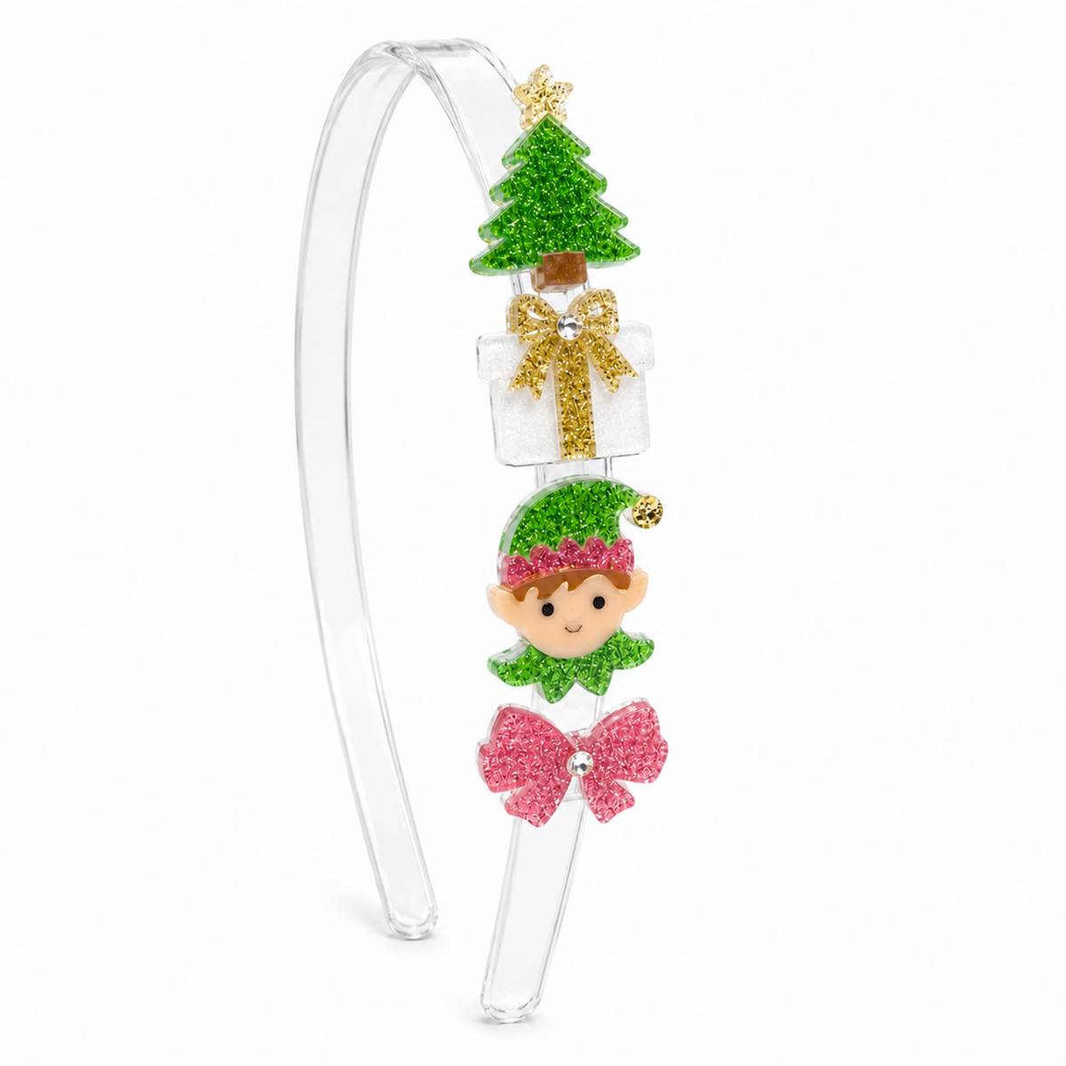 Elf Present Tree Headband