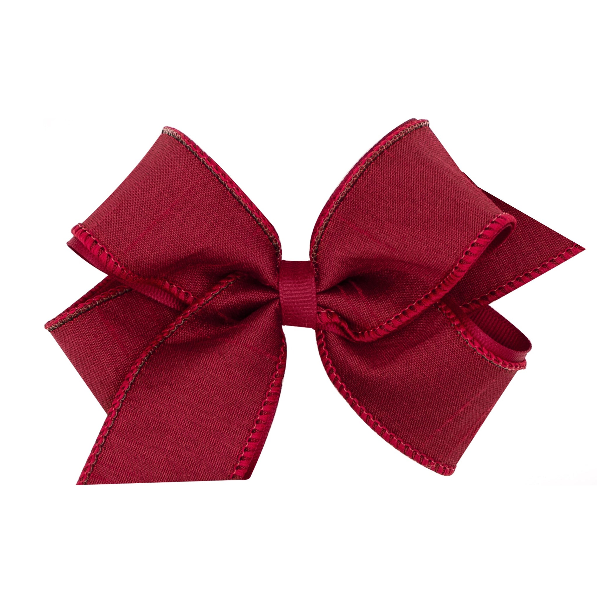 Medium Jewel-Toned Dupioni Silk and Grosgrain Overlay Bows