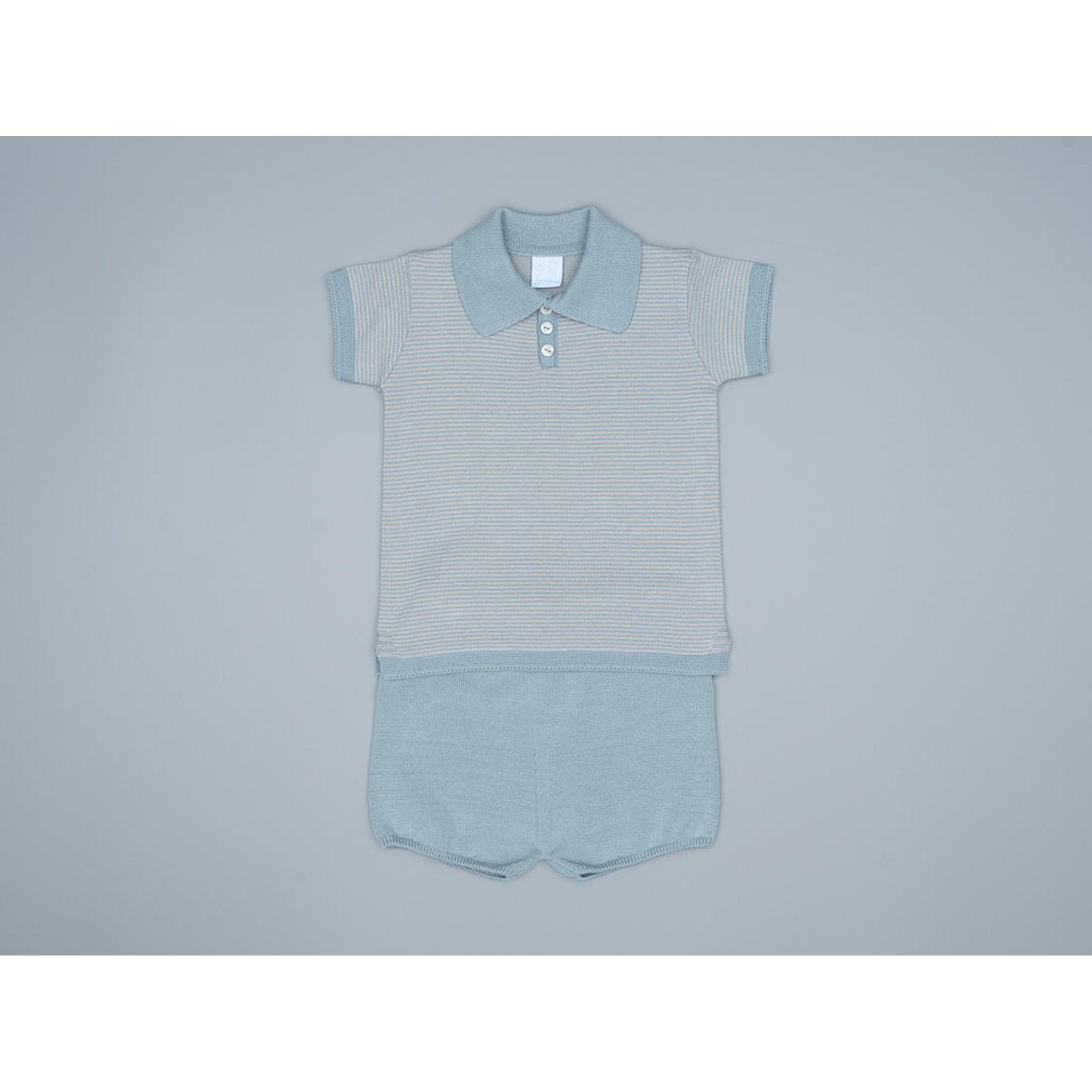 Mint Mini Stripes Knitted Set