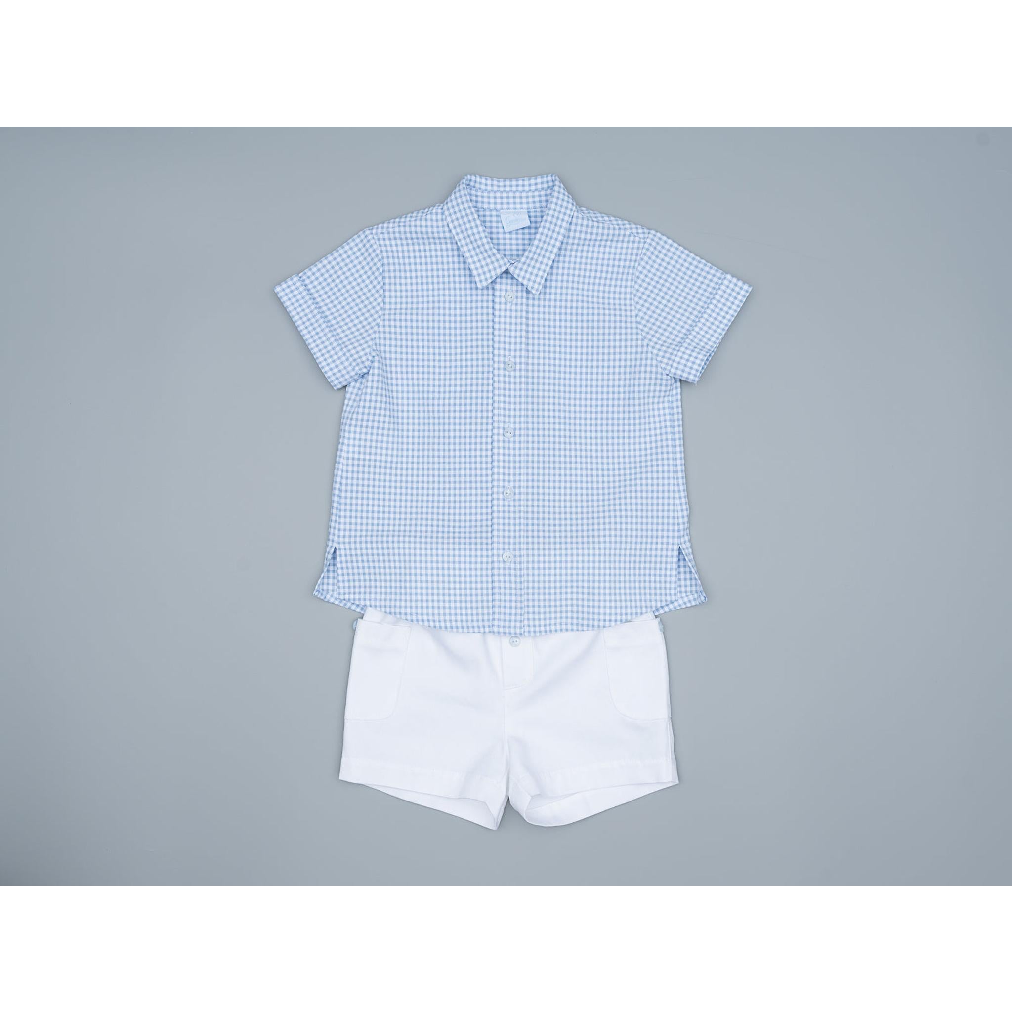 Blue GIngham Short Set