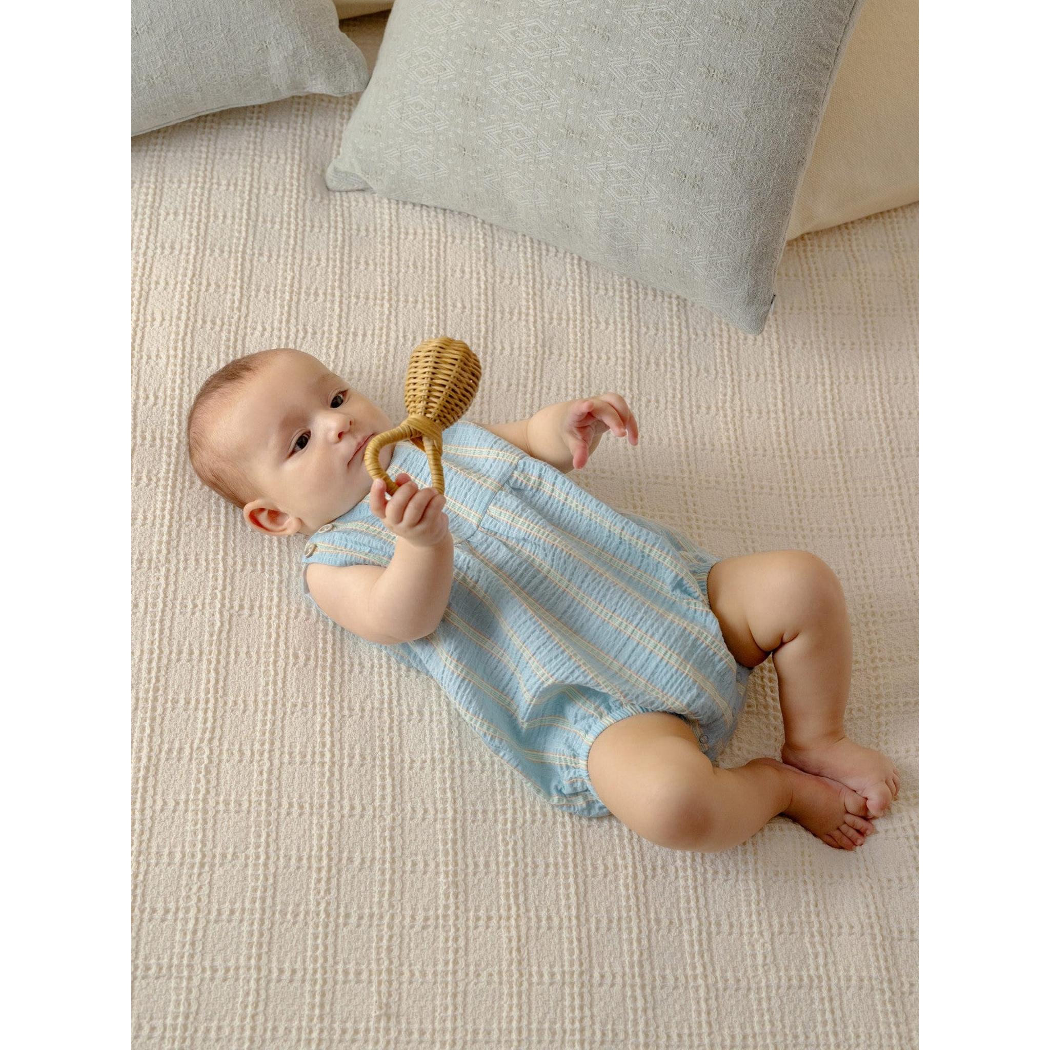 Shortie seersucker fabric stripes multi-coloured