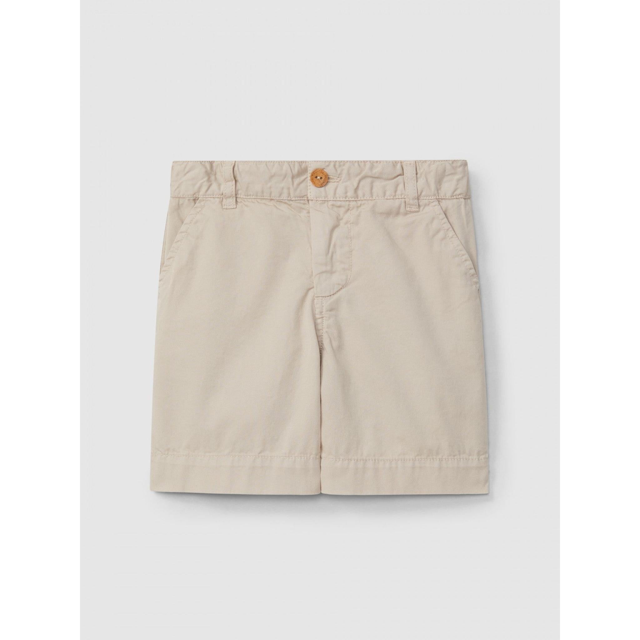 Plain twill shorts with four pockets