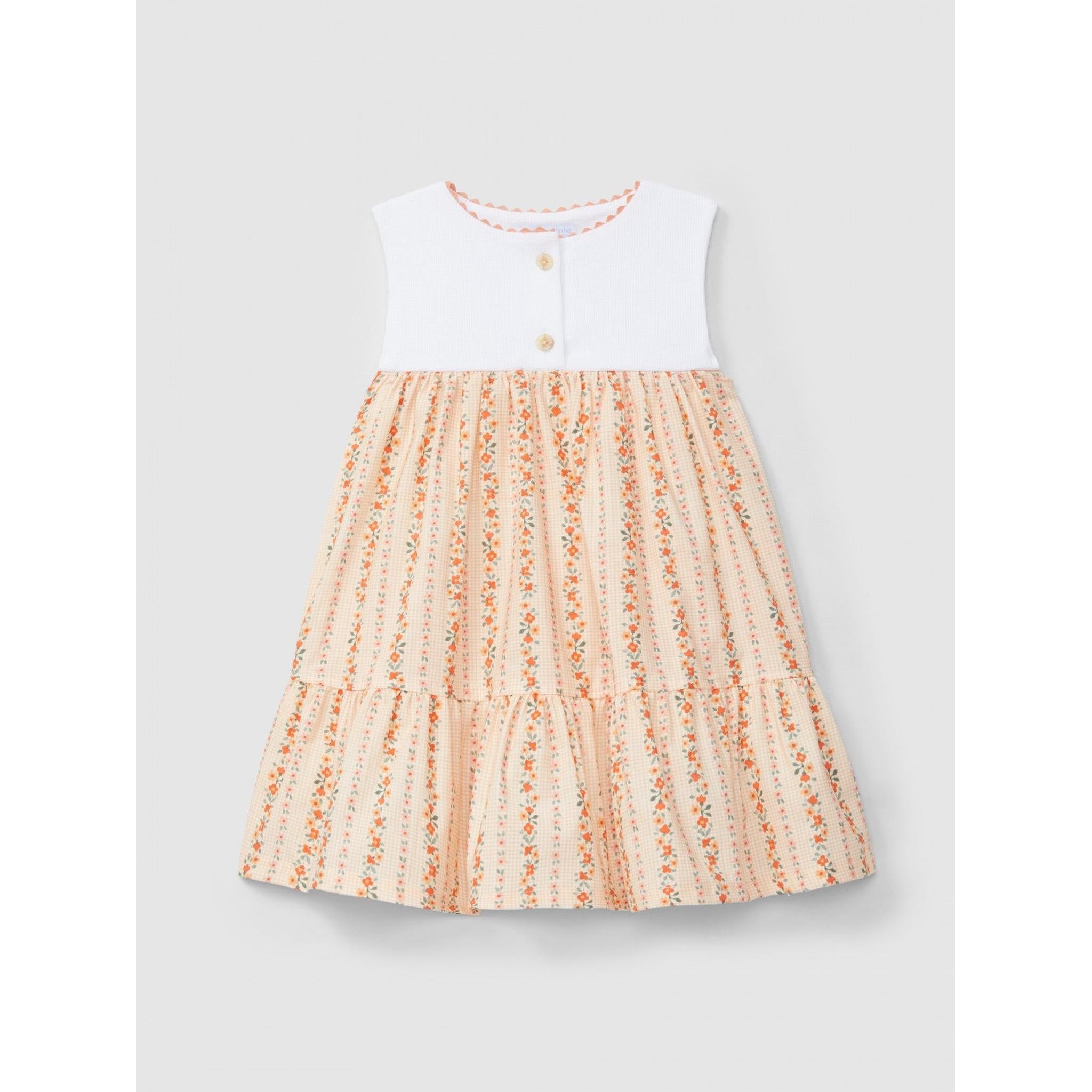 Dress micro-vichy and flowers