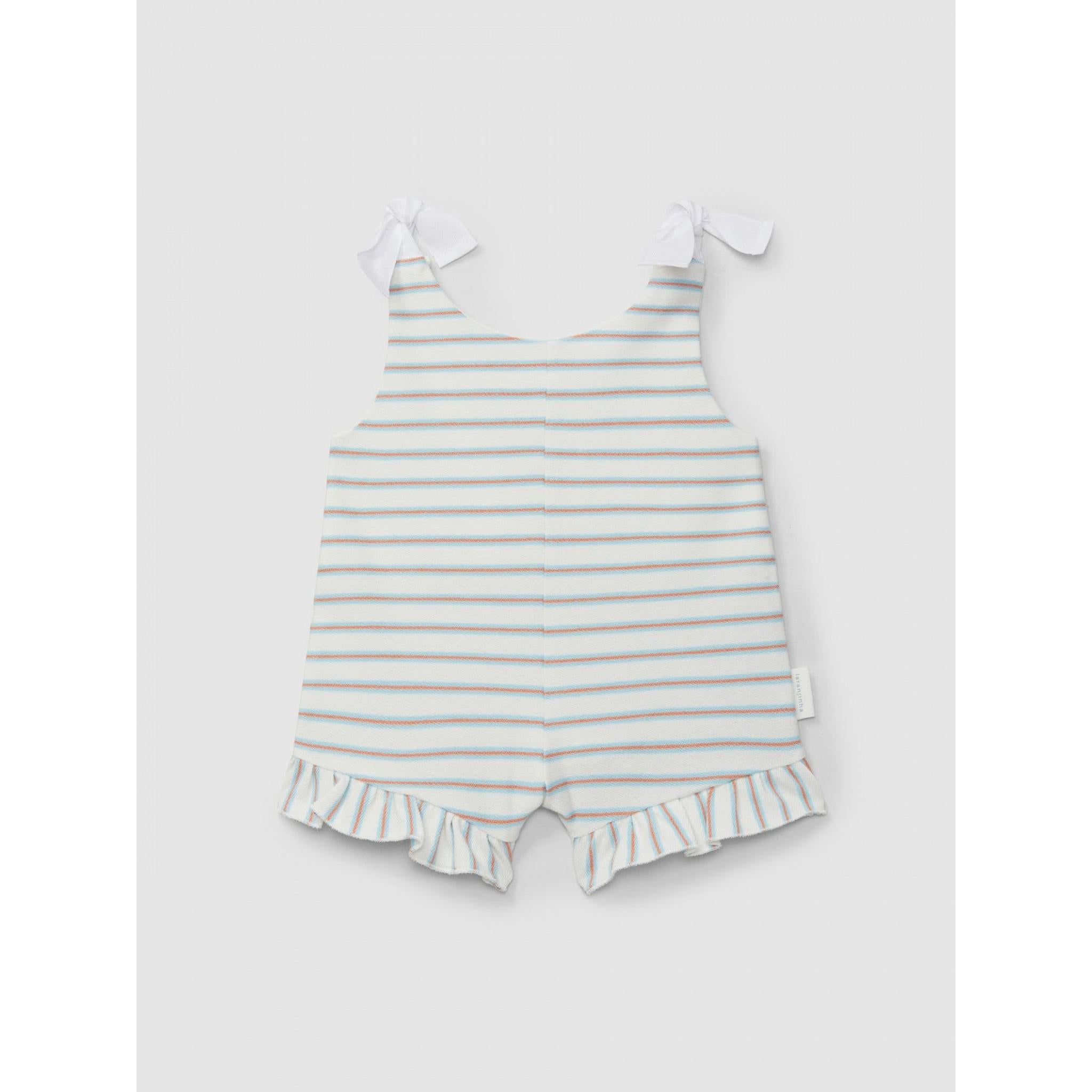 Jumpsuit in multi-coloured striped plush