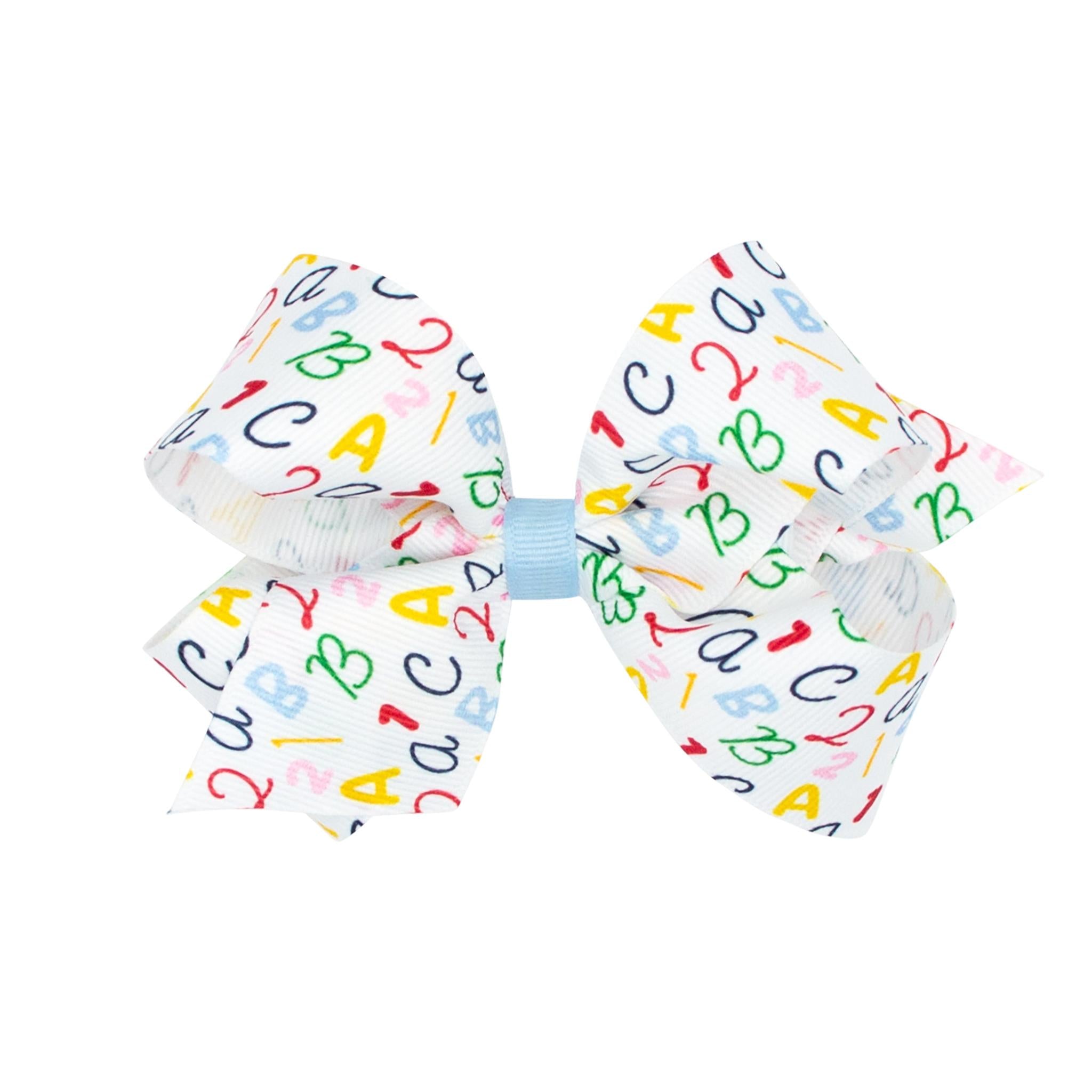 Mini Confetti School-themed Printed Grosgrain Hair Bow