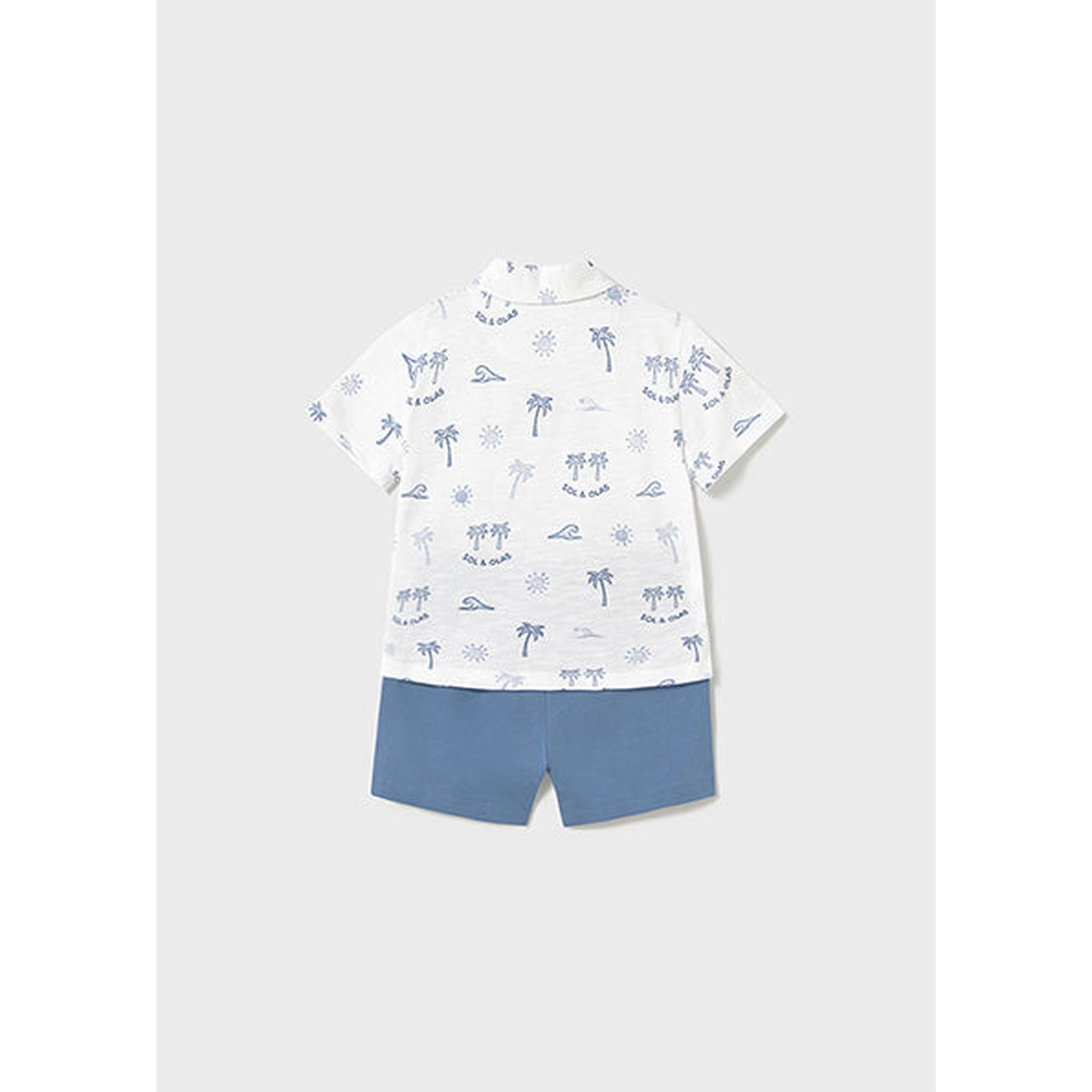 Printed Polo Shirt Set