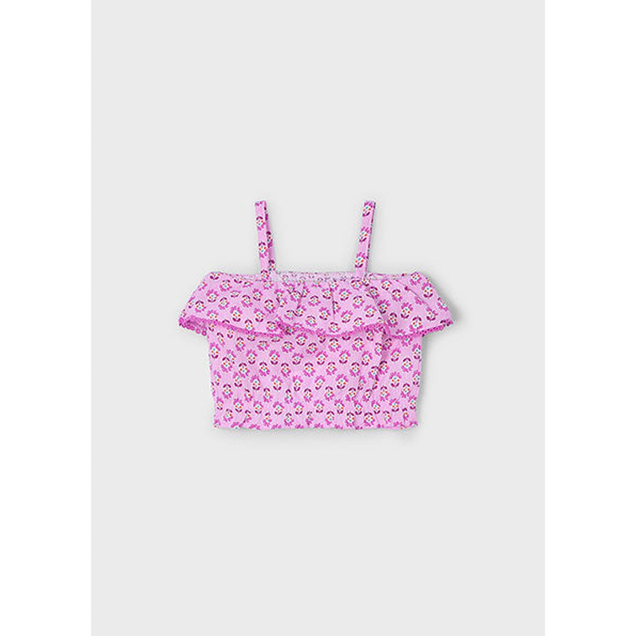 Girl Ruffle Printed Skirt Set