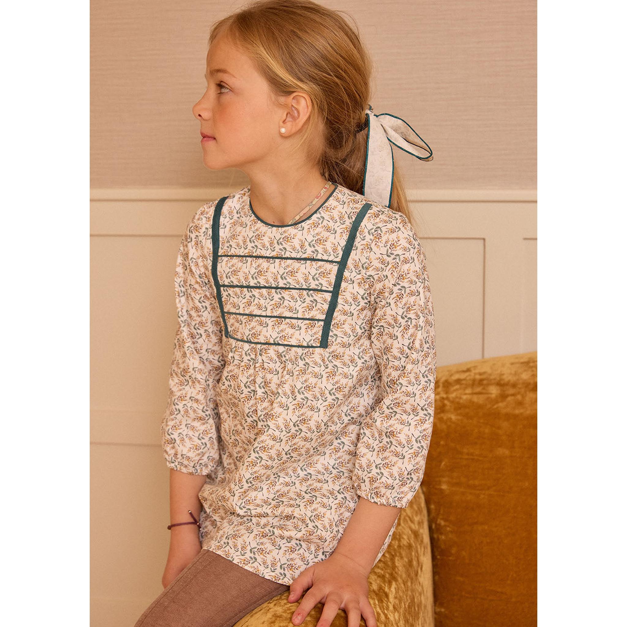 Vestido Triangular Flor Mostaza