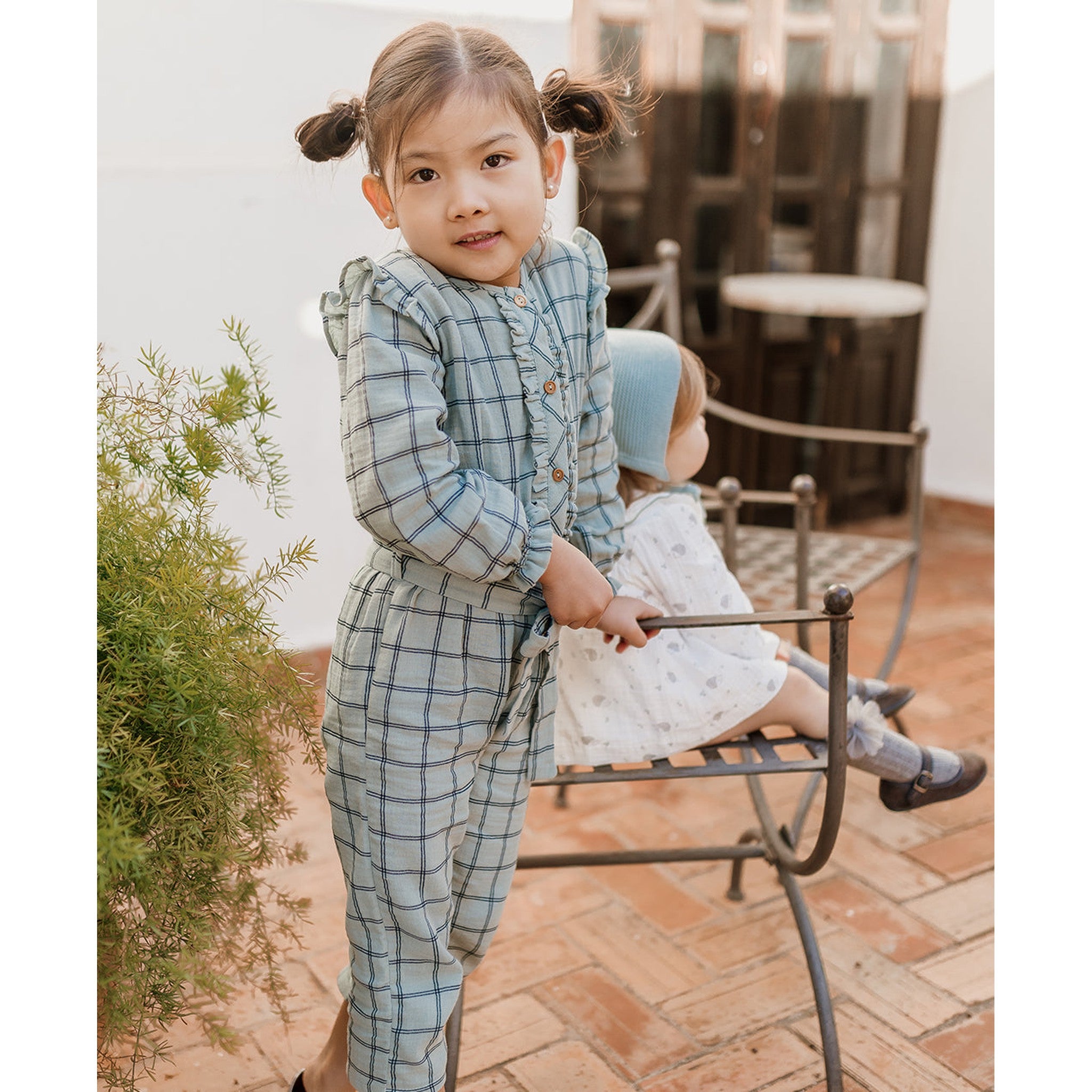 Green Square Long Overall