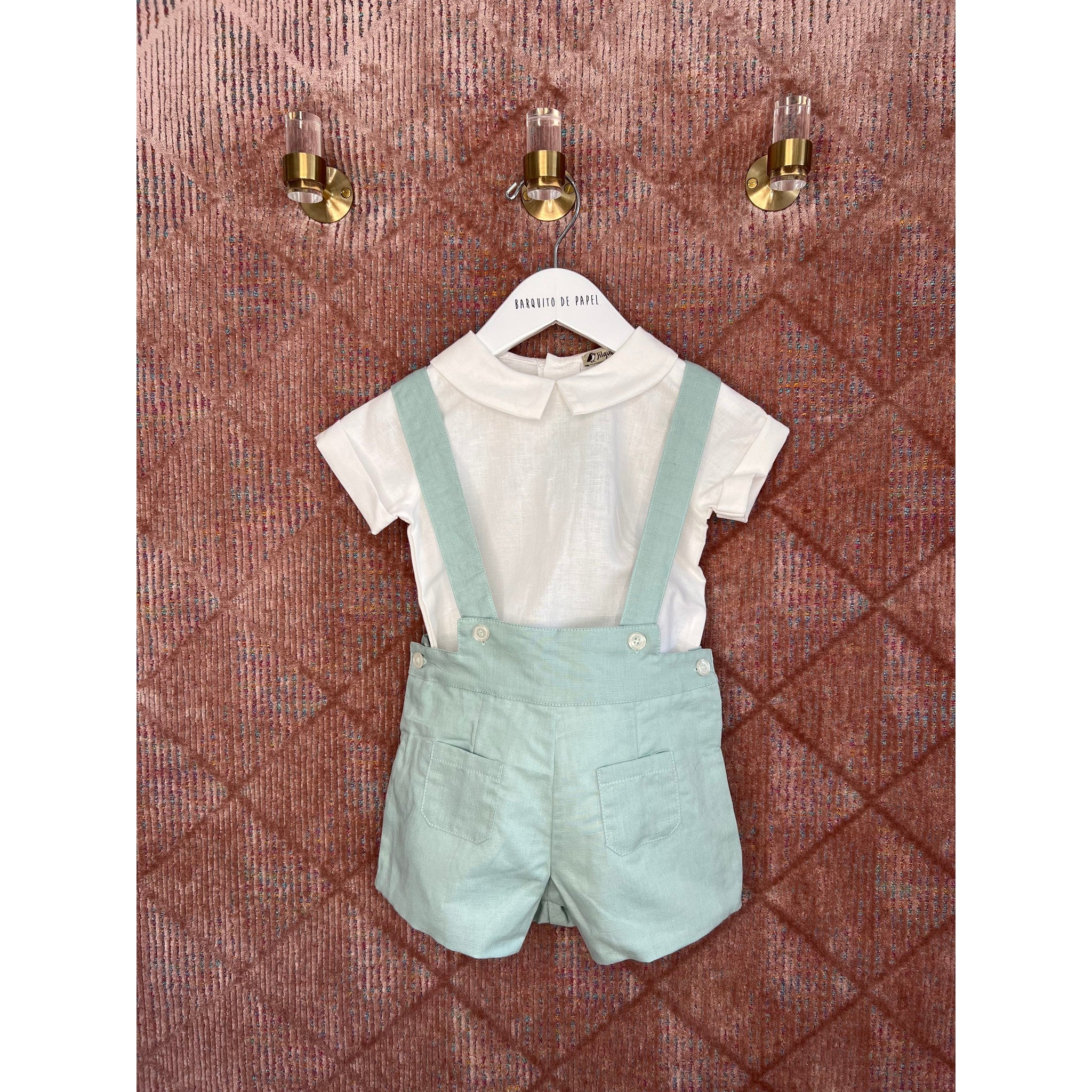 Bayas Linen Dungaree Set