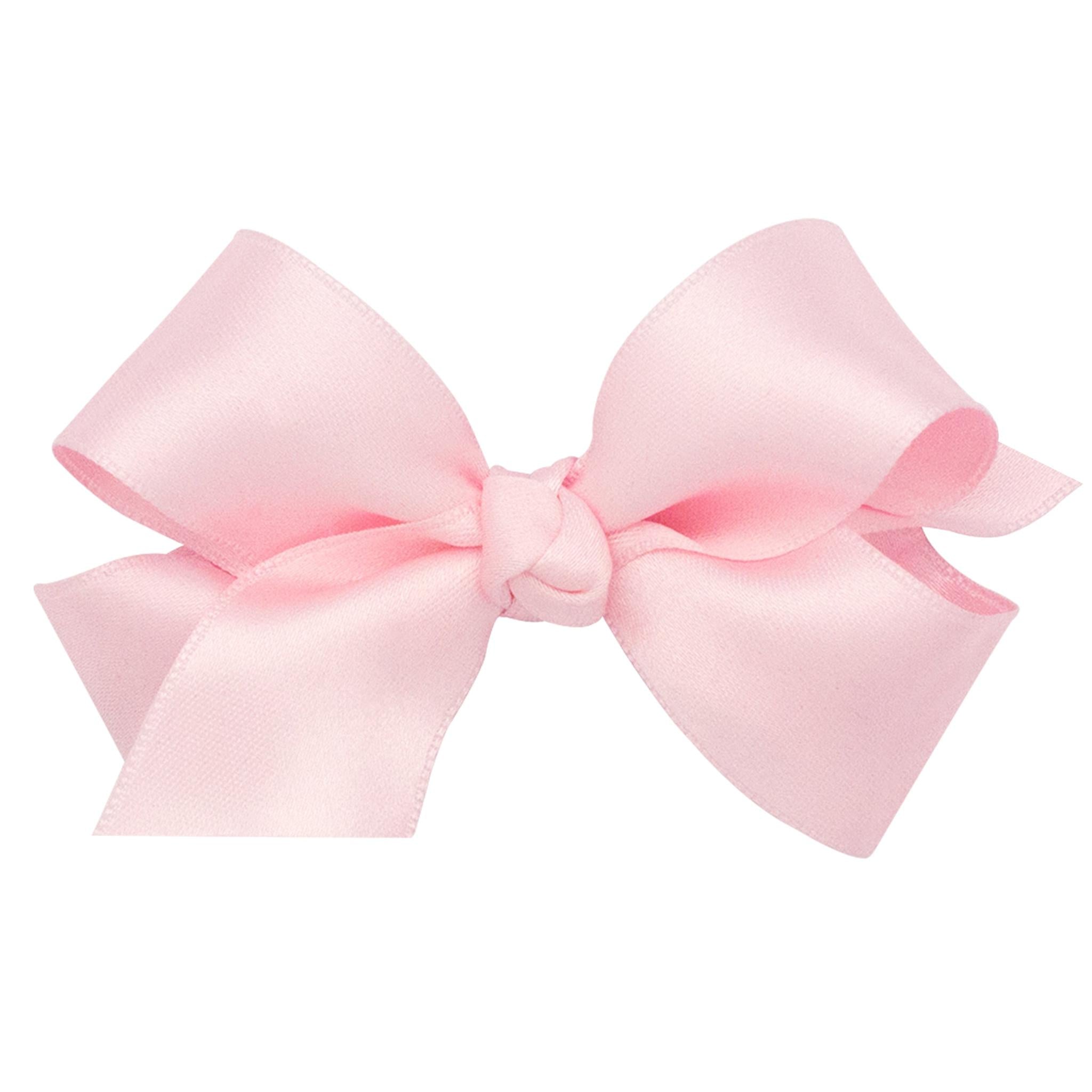 Mini French Satin Girls Hair Bow (Knot Wrap)