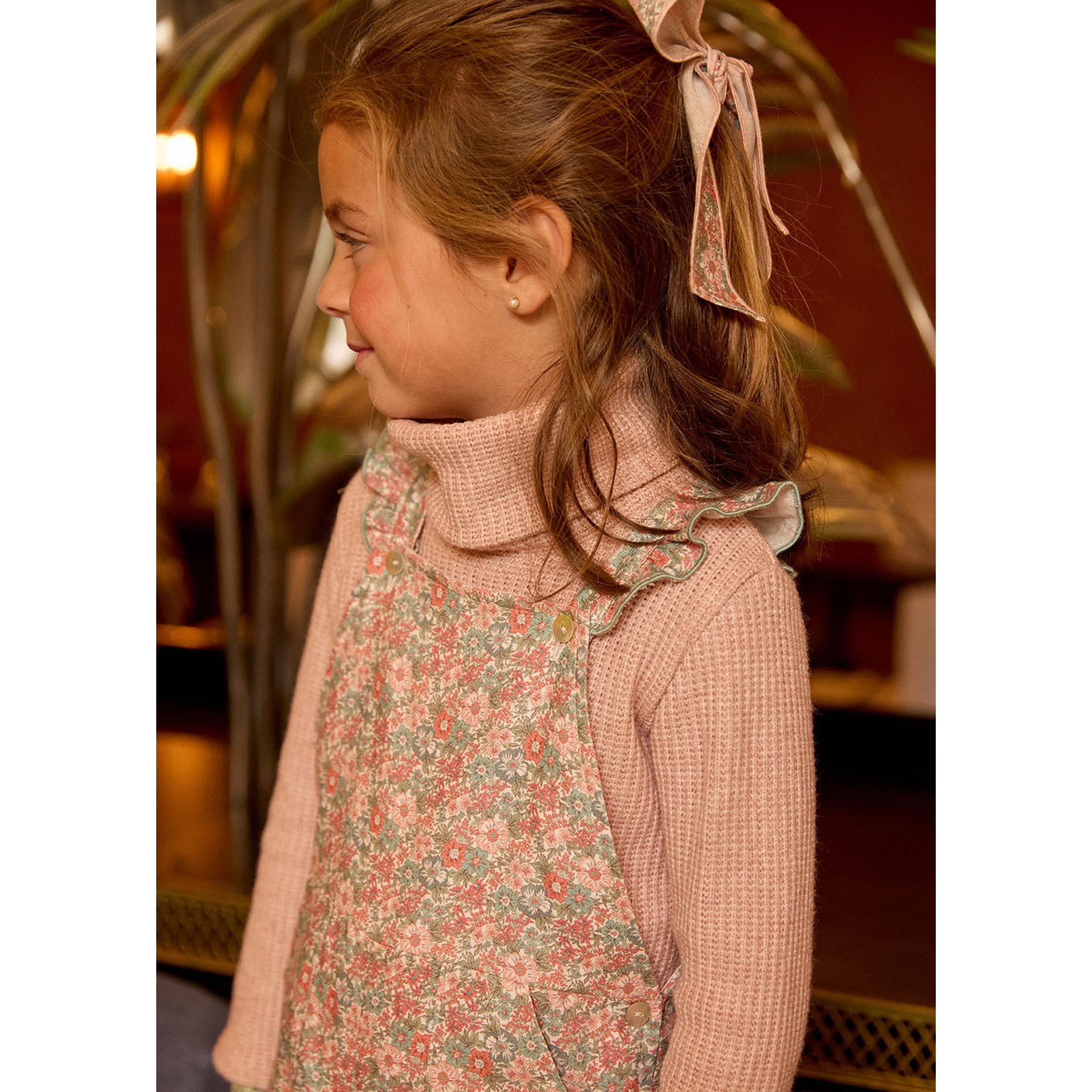 Peto Largo Flores + Camisa Scallop