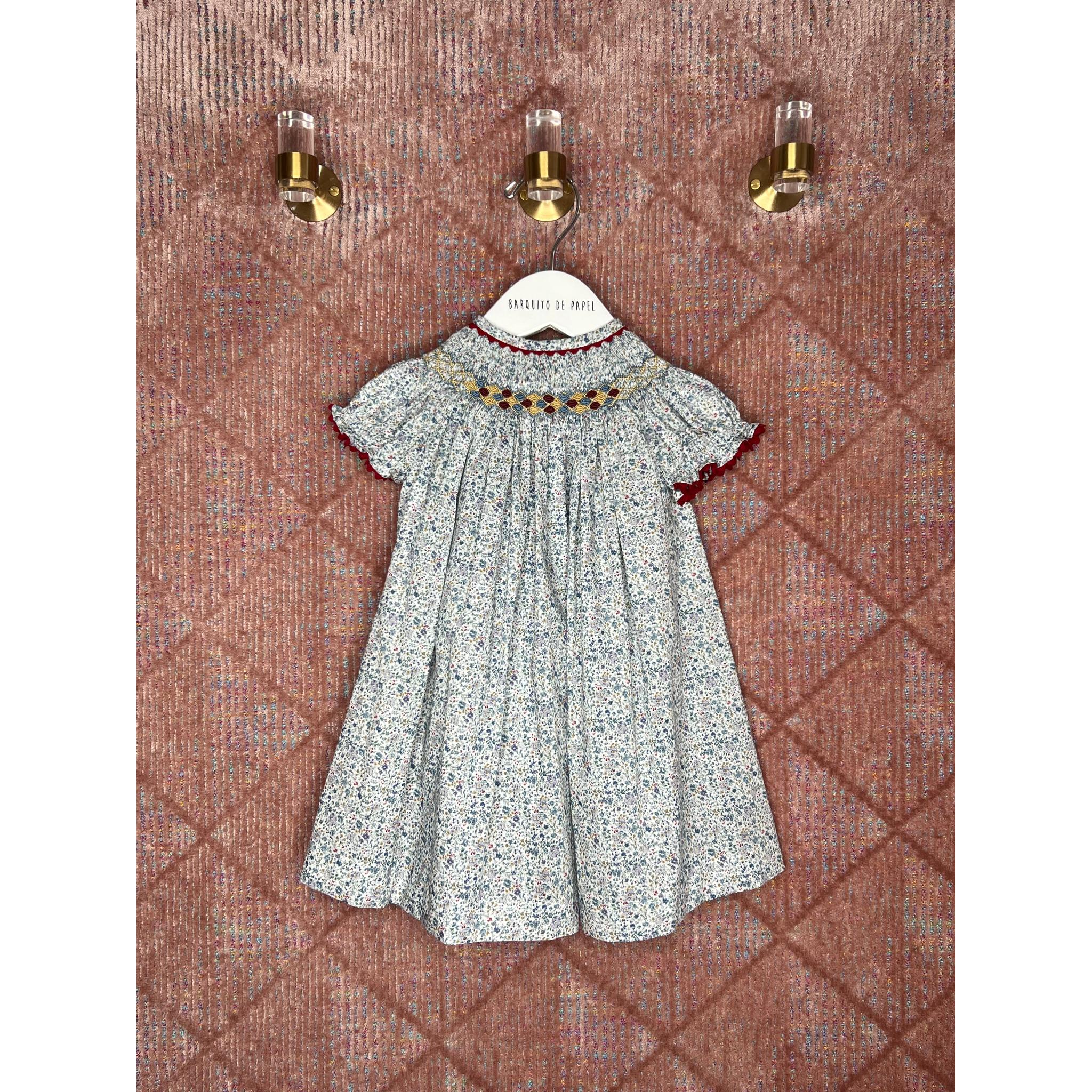 Poplin Fresa Hand Smocked Dress