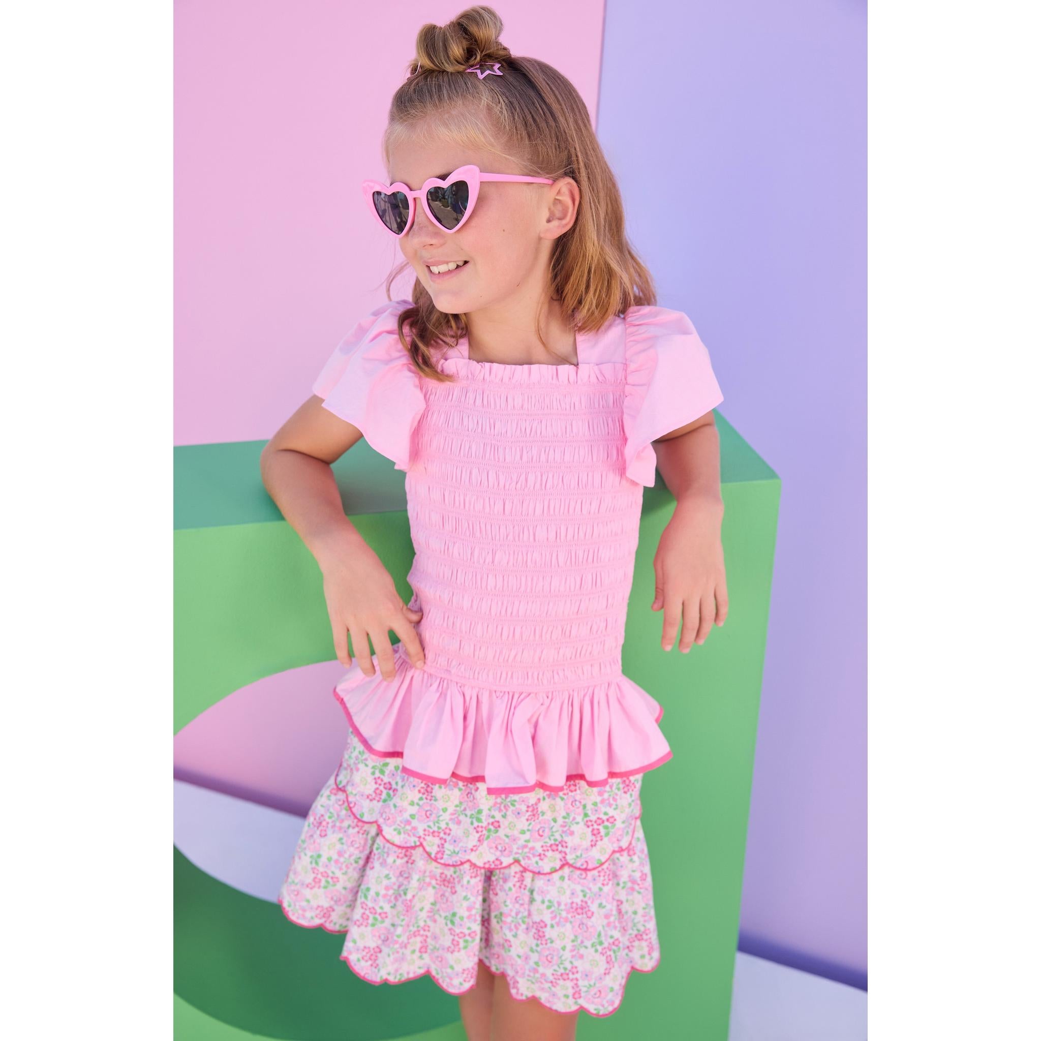 Pink Bloomsbury Blossoms Skort Set