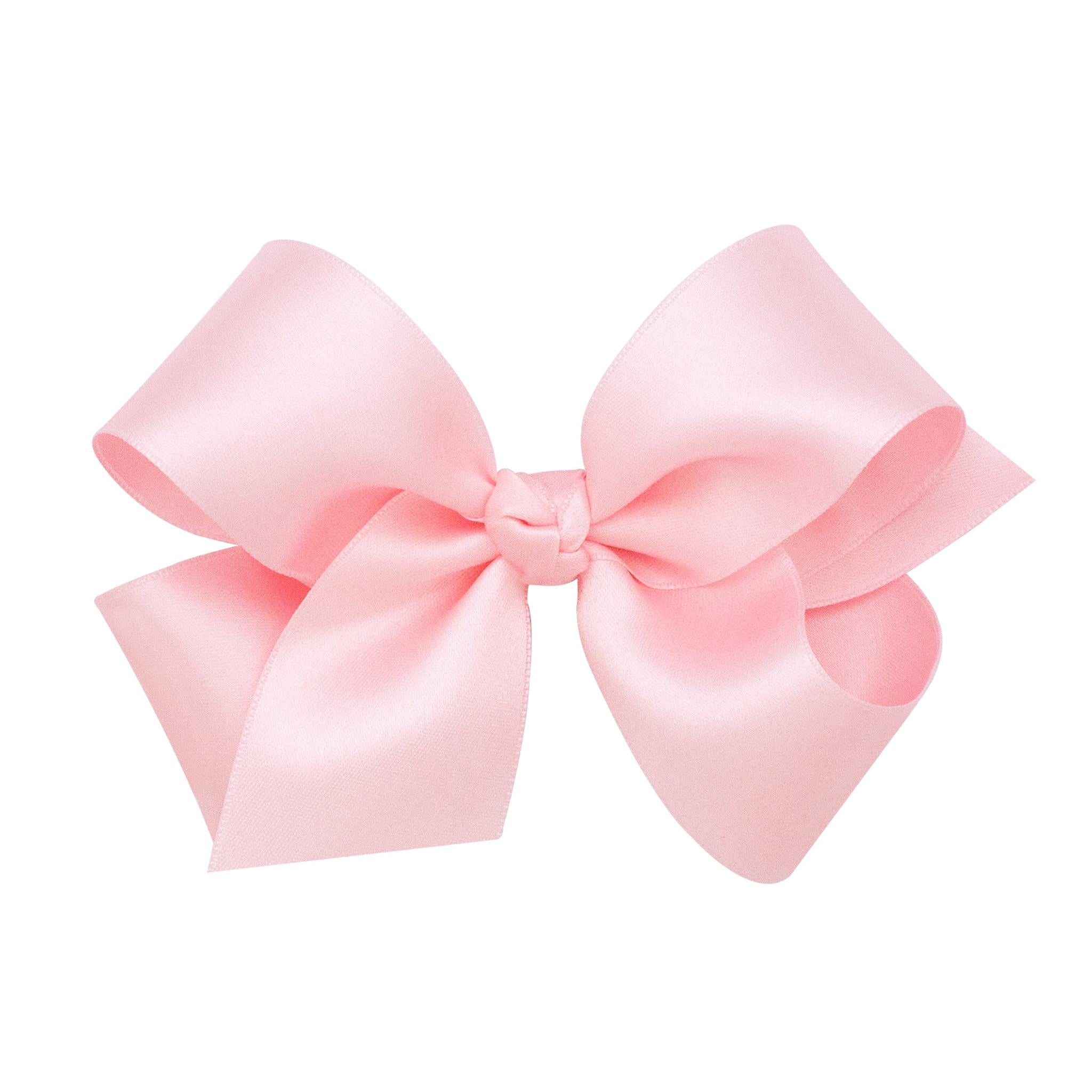 Medium French Satin Girls Hair Bow (Knot Wrap)