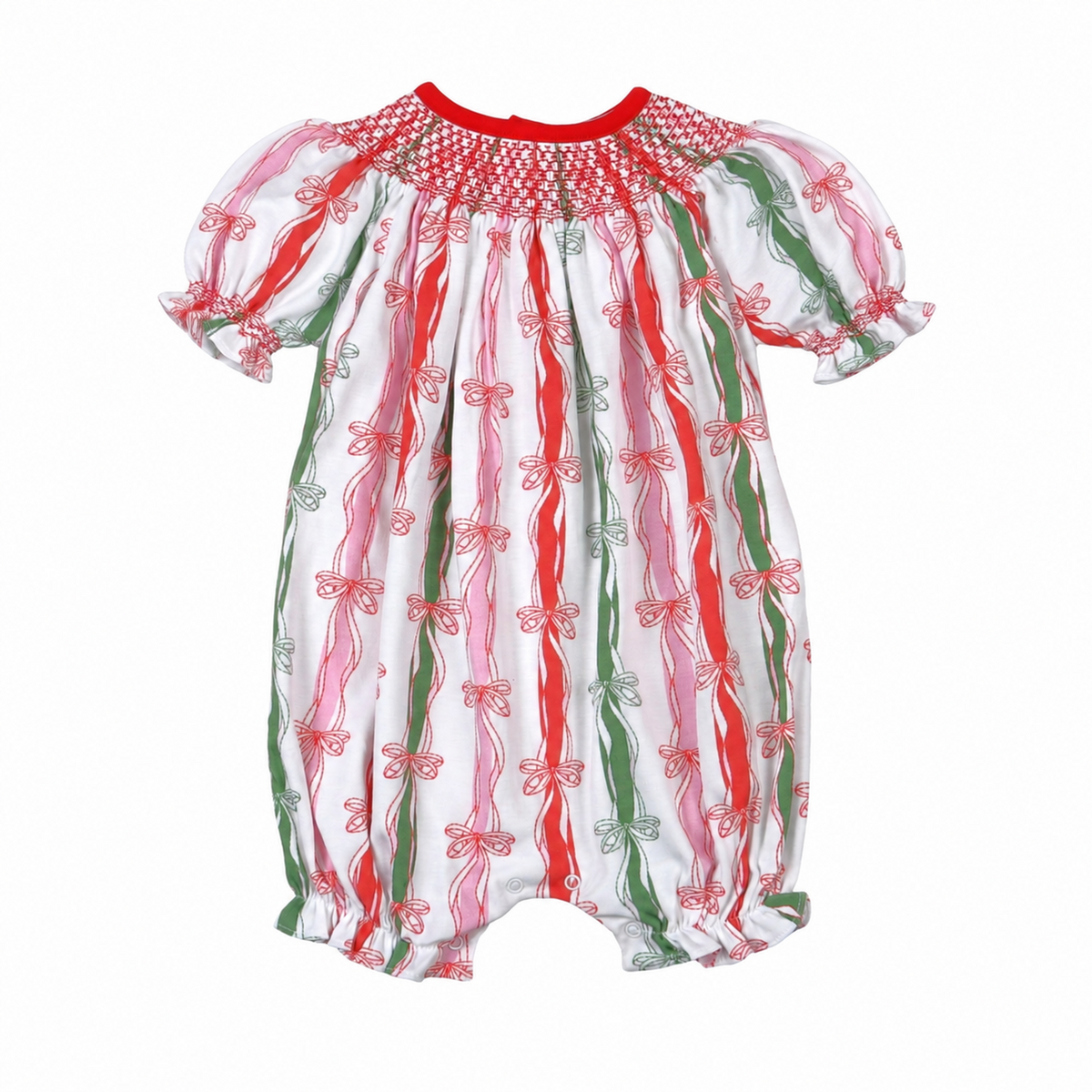 Christmas in Bow Hand Smock Pima Bubble