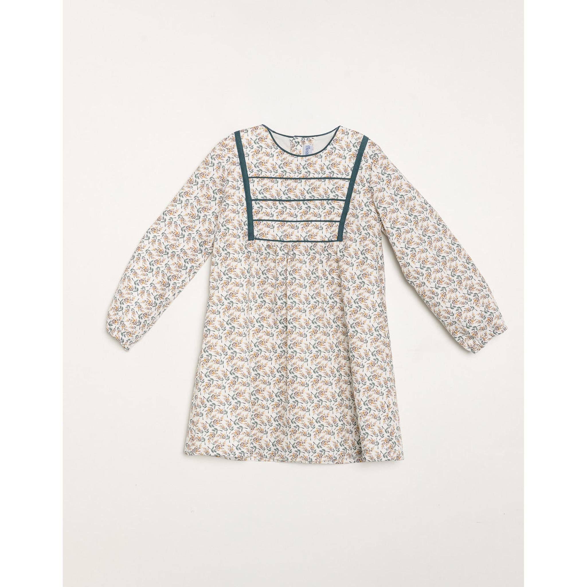 Vestido Triangular Flor Mostaza