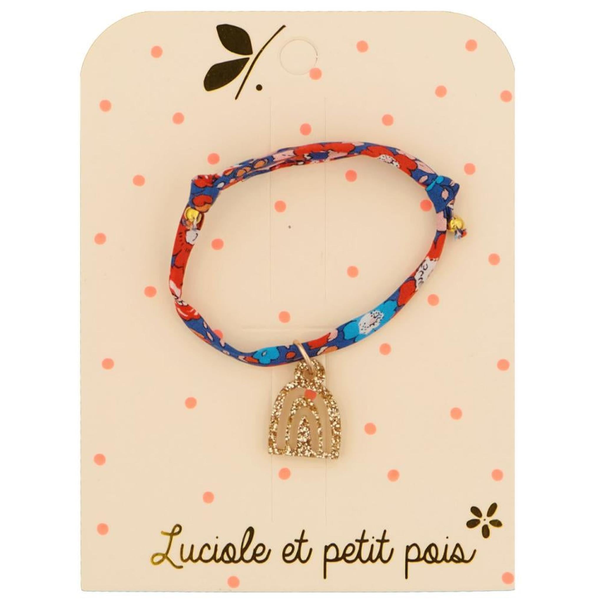 Liberty bracelet – Betsy Ann écarlate (gold rainbow)