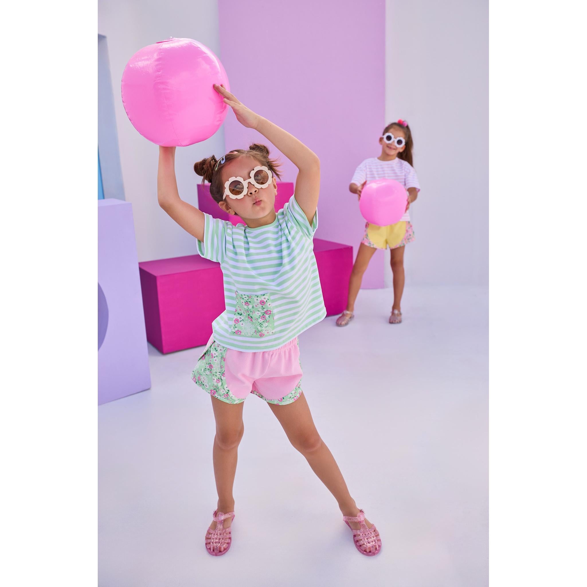 Boxy Tee Short Set - Green