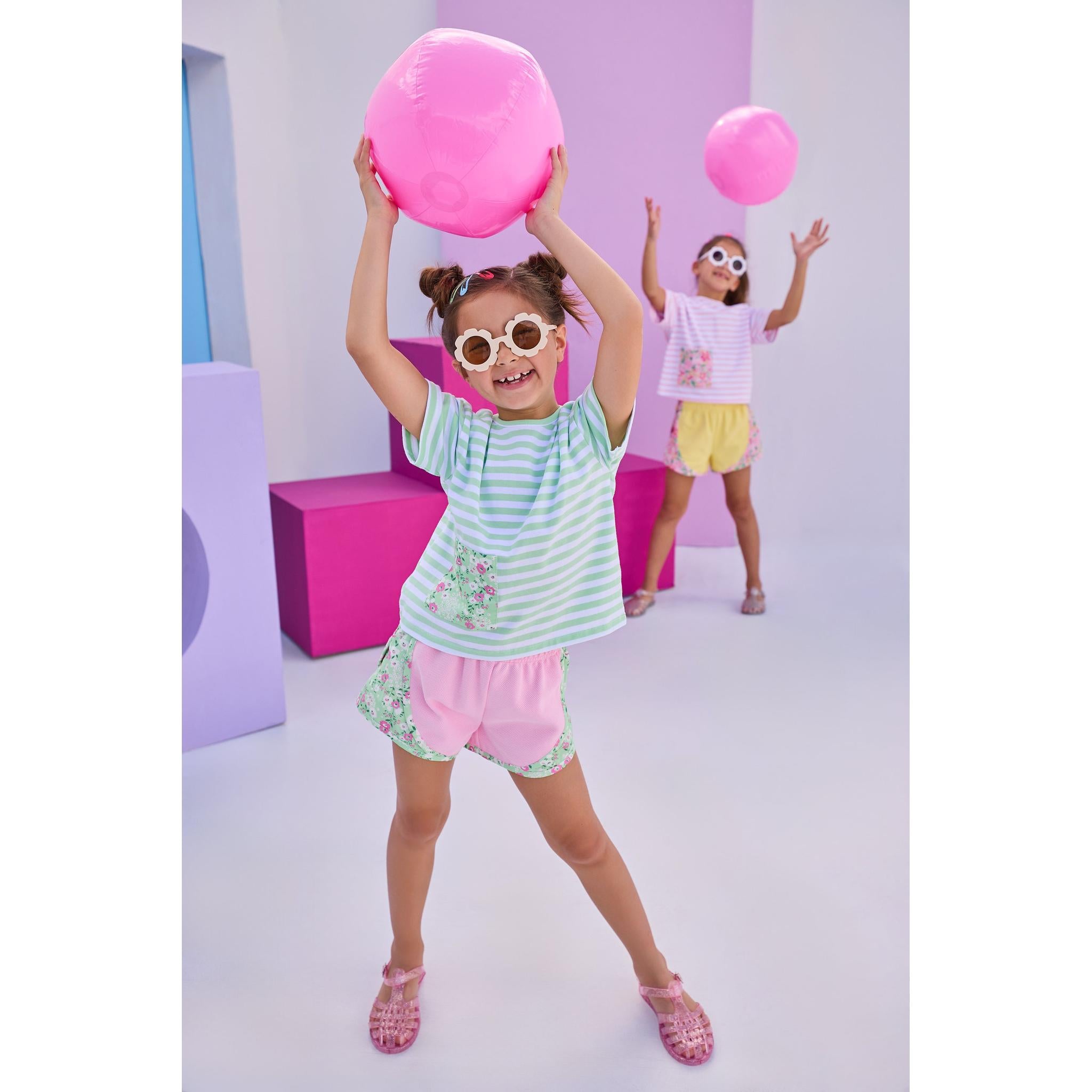 Boxy Tee Short Set - Green