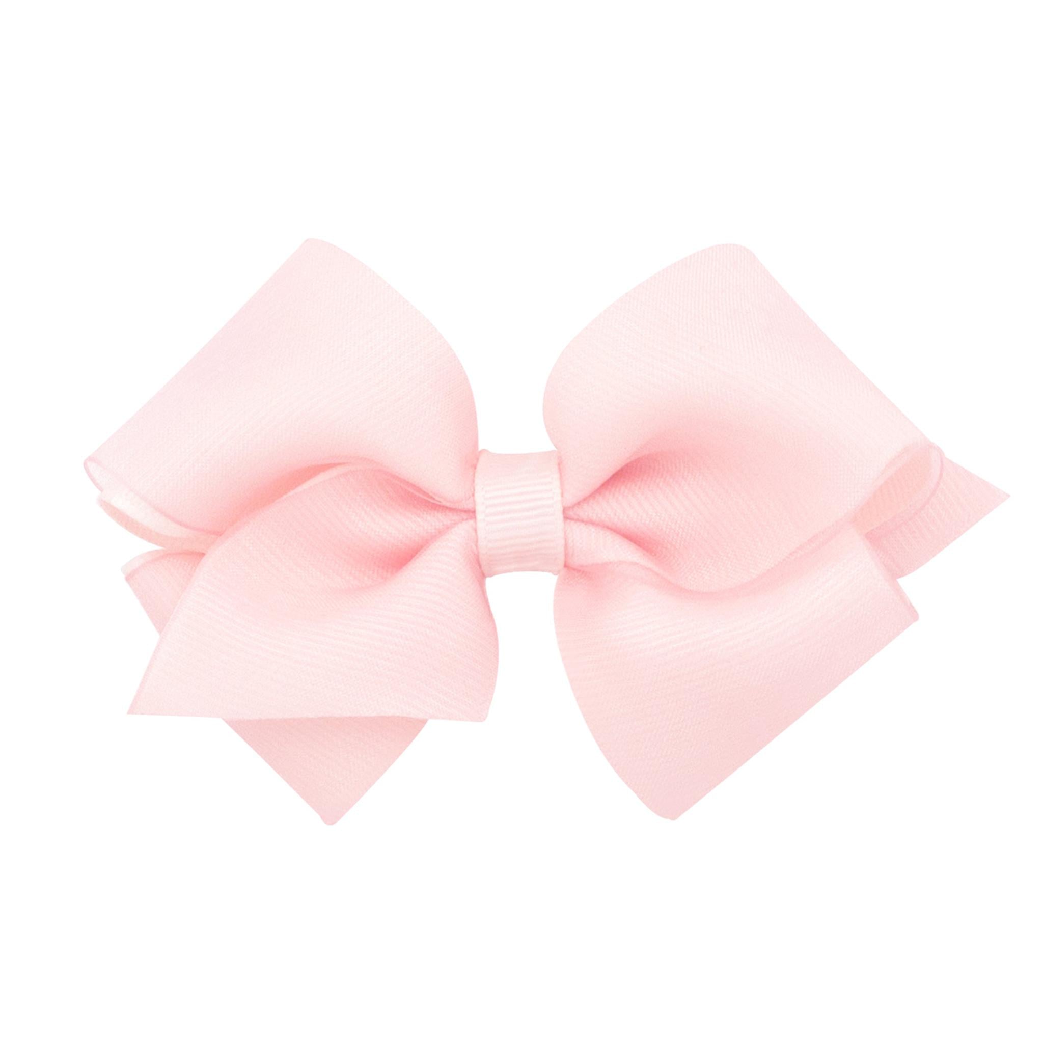 Extra Small Organza and Grosgrain Overlay Hair Bow