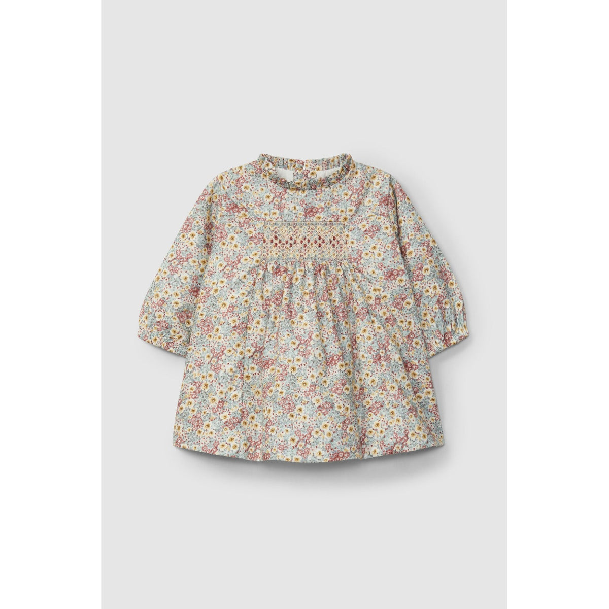 Floral dress with smocking