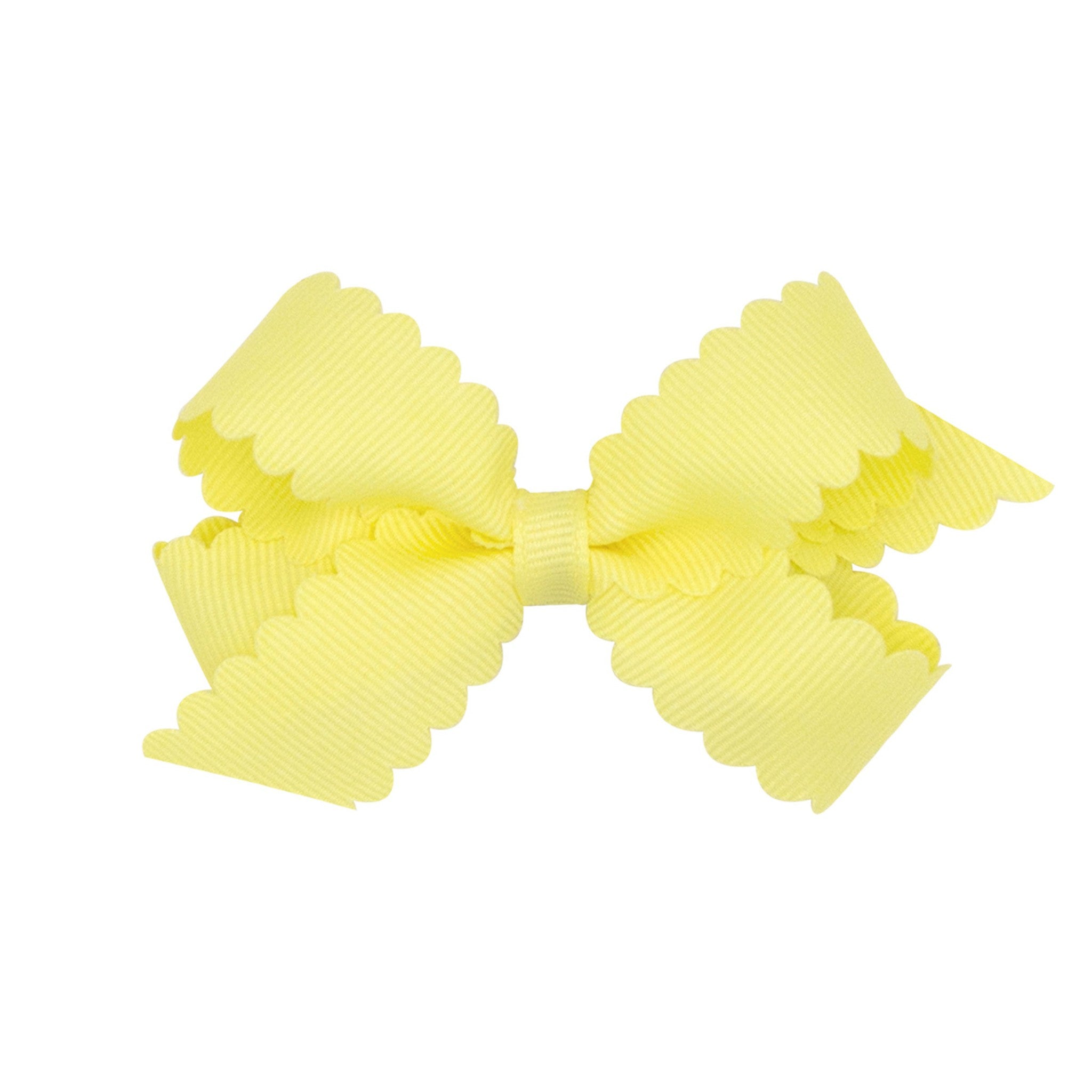 Mini Scalloped Edge Grosgrain Bow