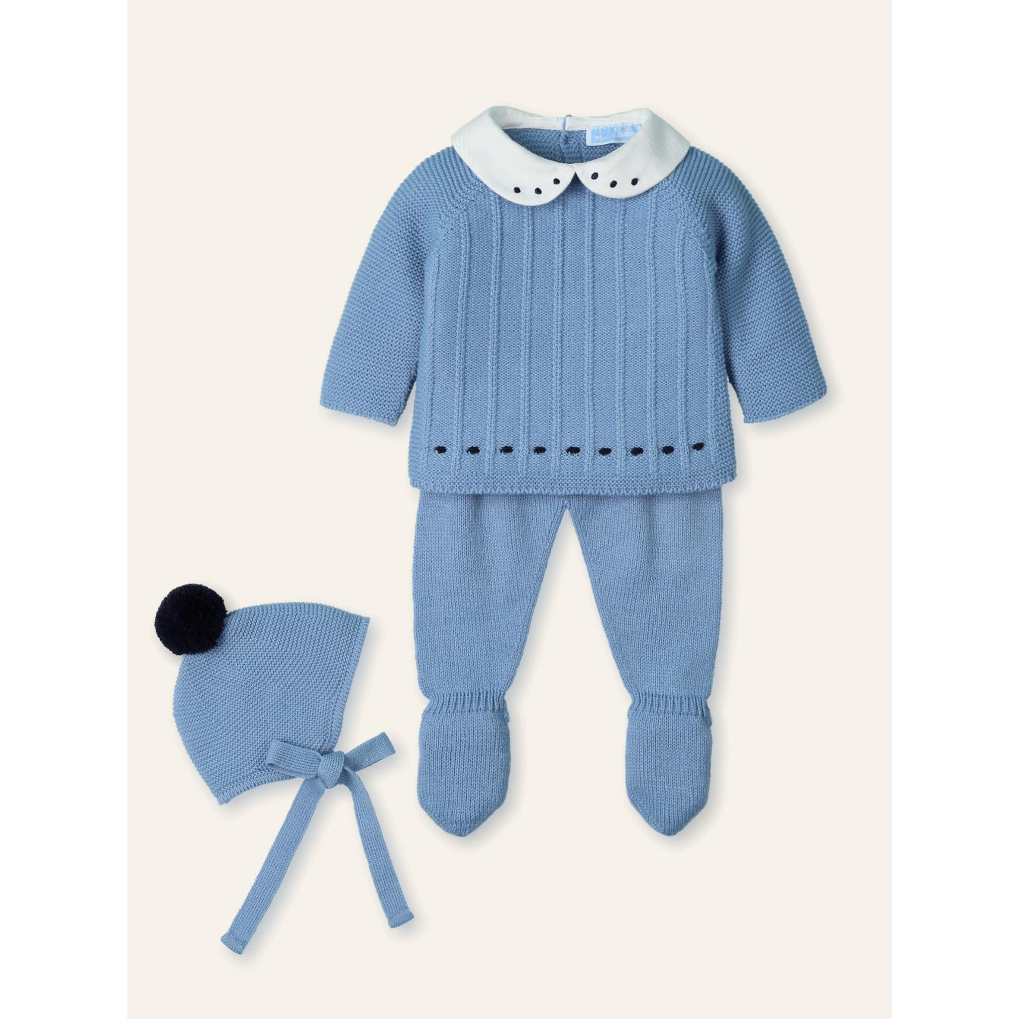 Tweed Dream Collar Knitted Set