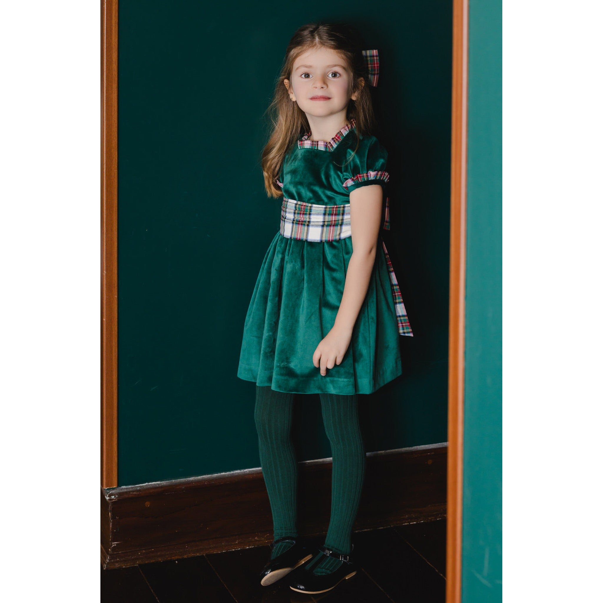 Emerald Green Velvet Dress