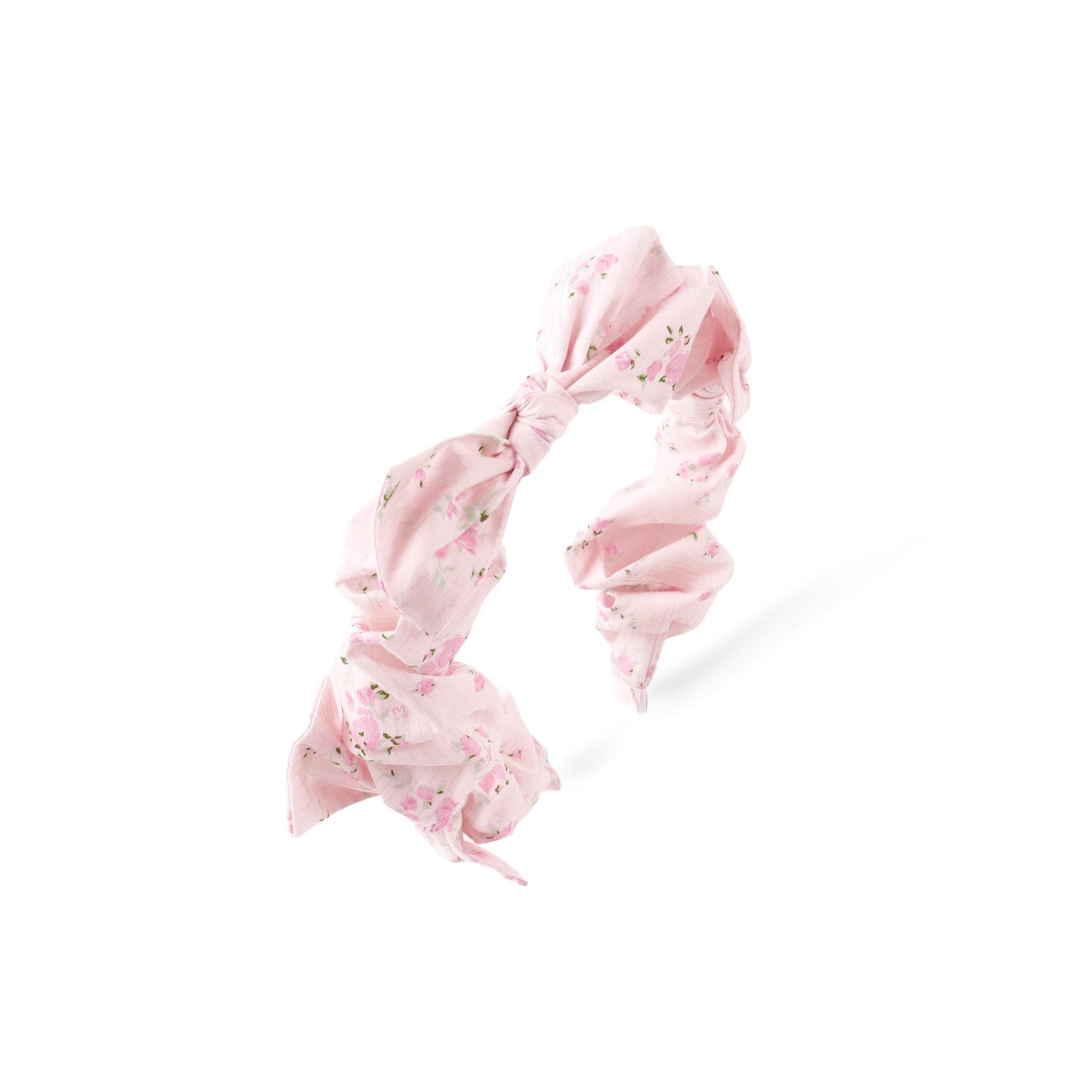 ELODIE RUCHED HEADBAND WITH TIES