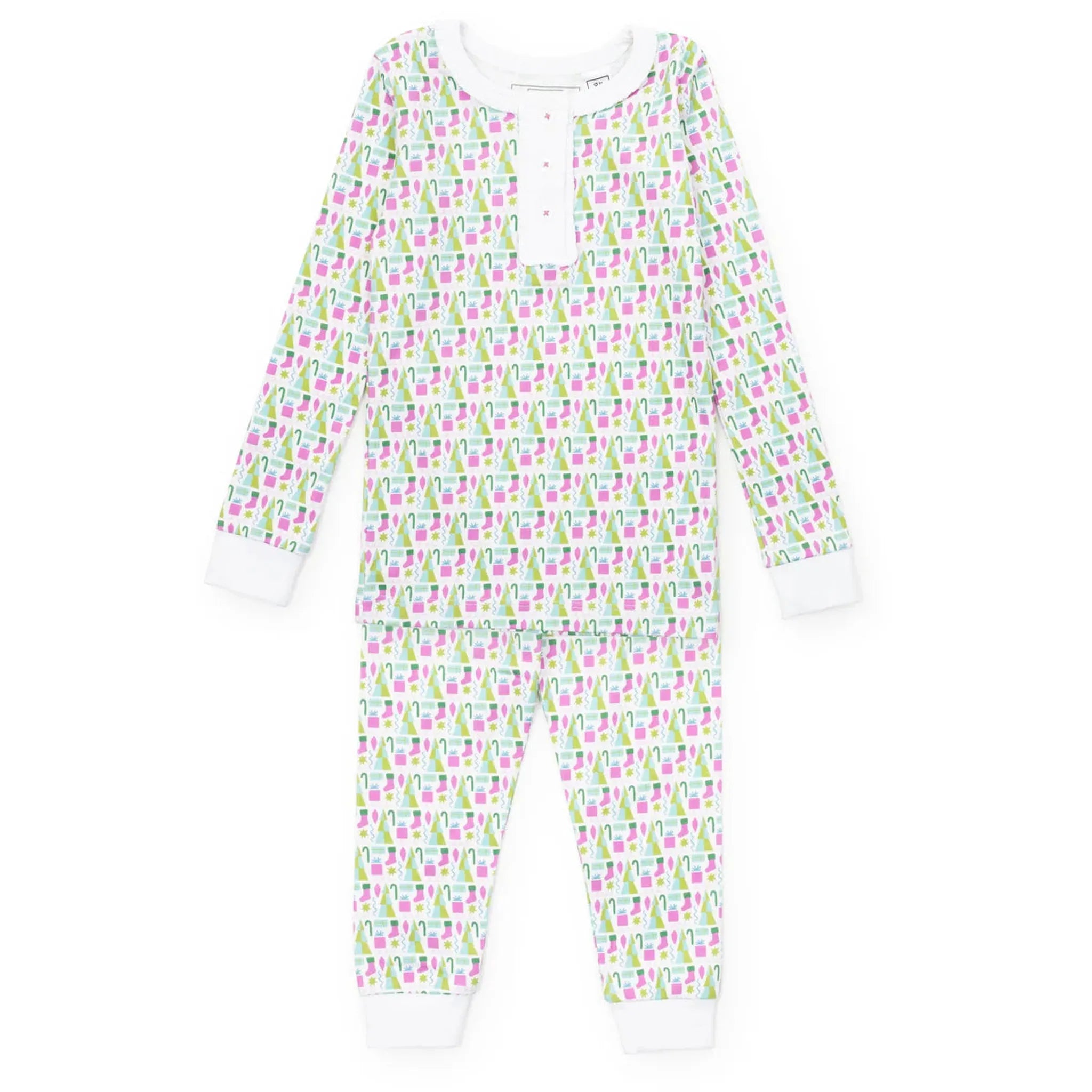 Alden Girls' Pajama Pant Set - Mod Holiday Pink