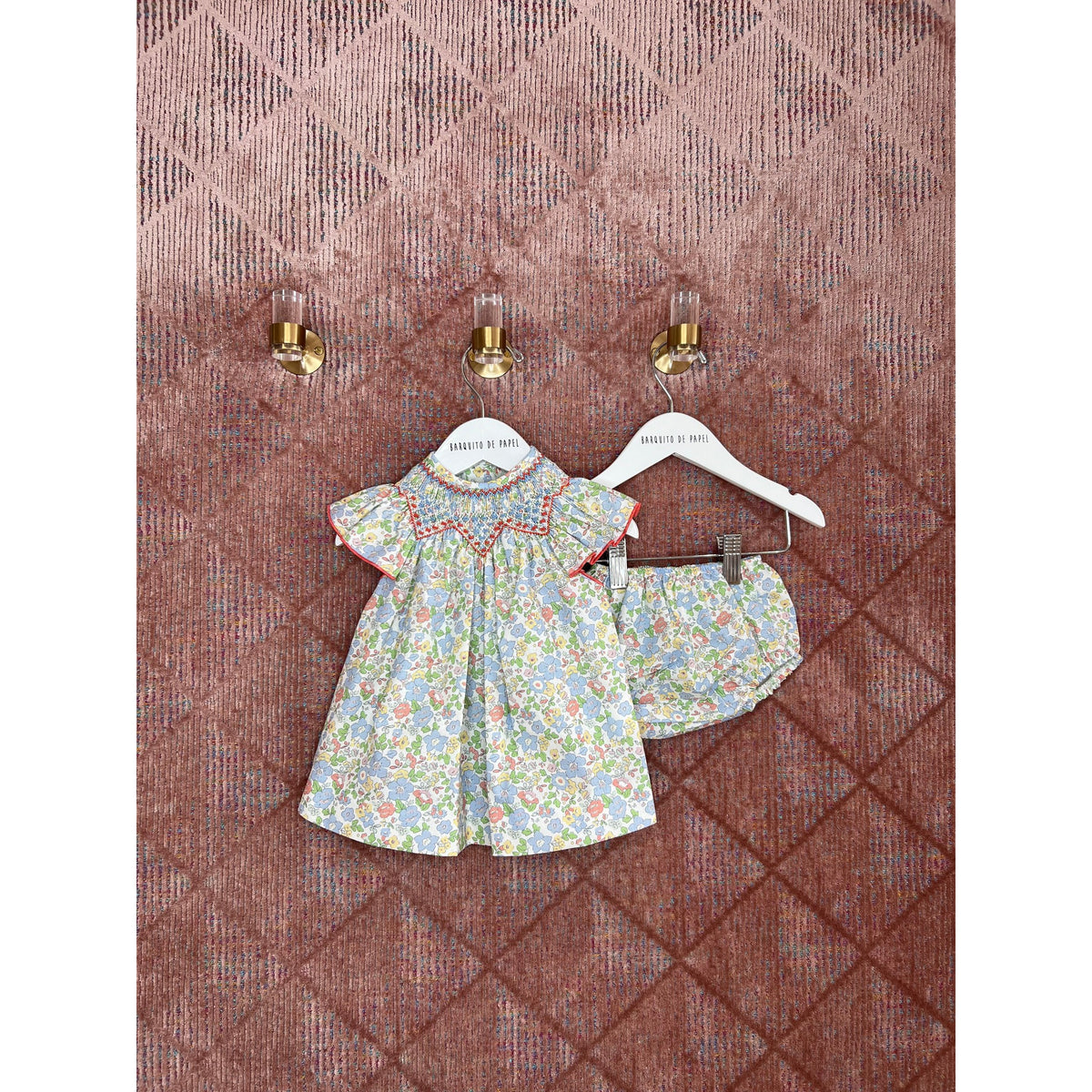 Red & Blue Betsy Smocked Jesusito