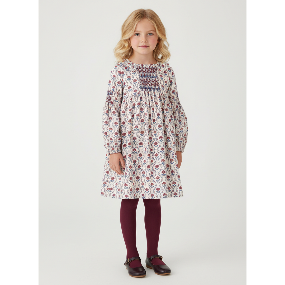 Vestido Smock Berenjena
