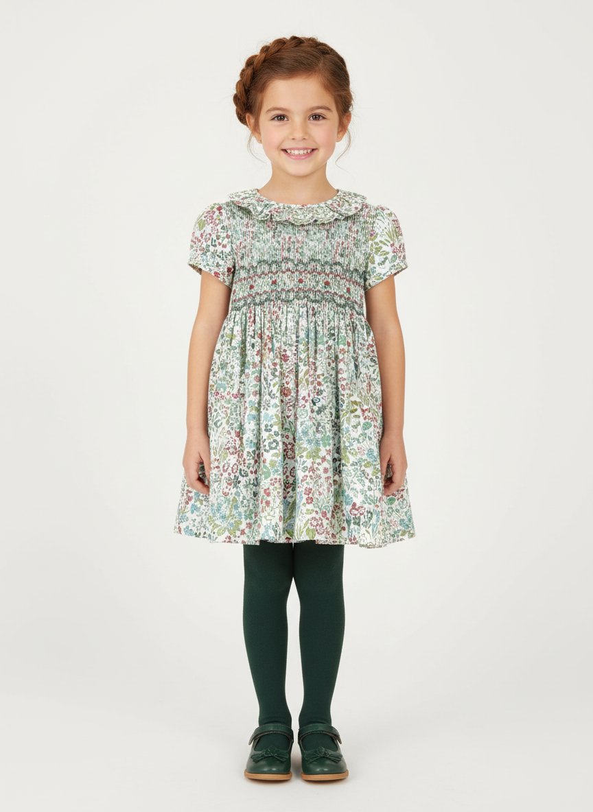 Vestido Smock Nuria Verde