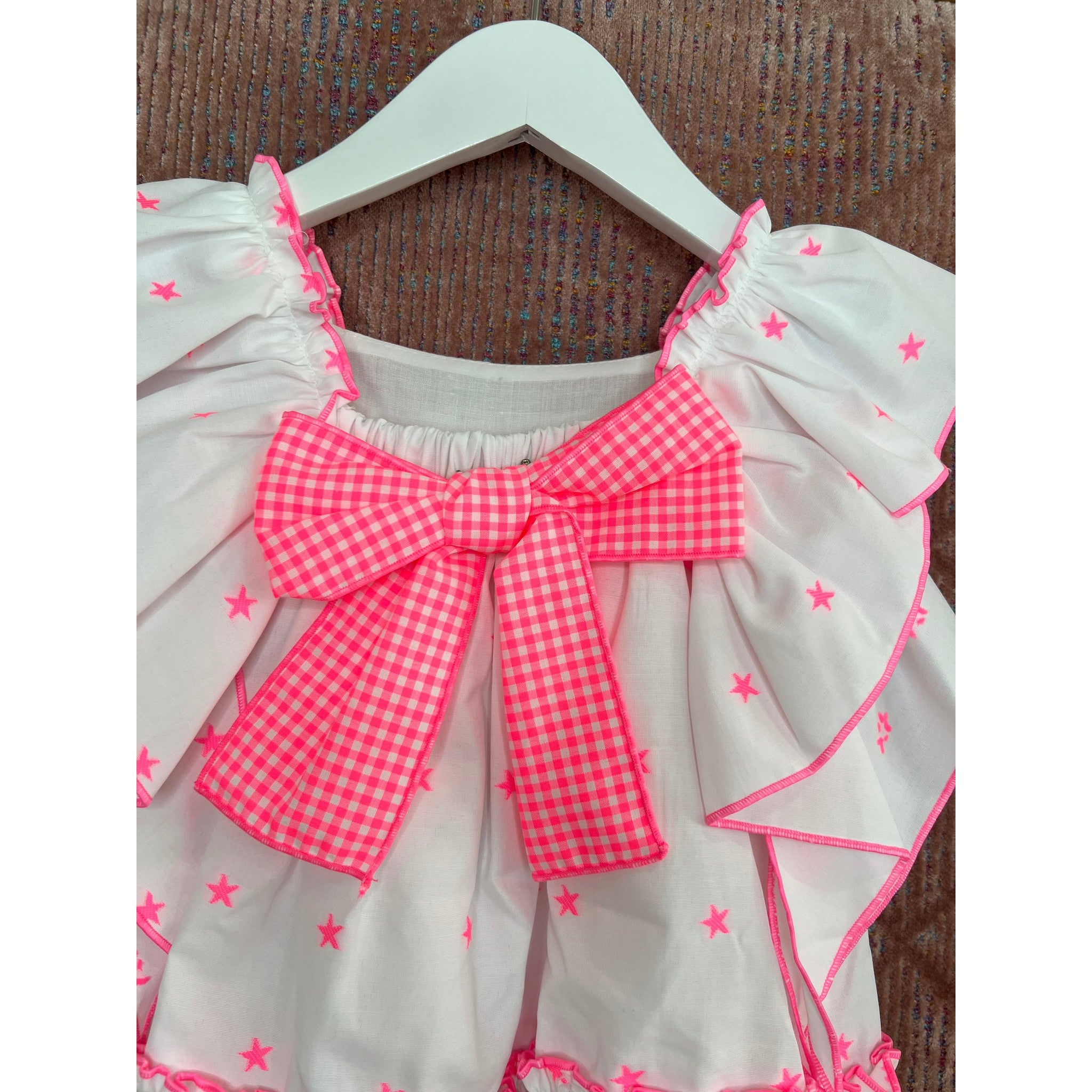 Neon Star Ruffle Dress